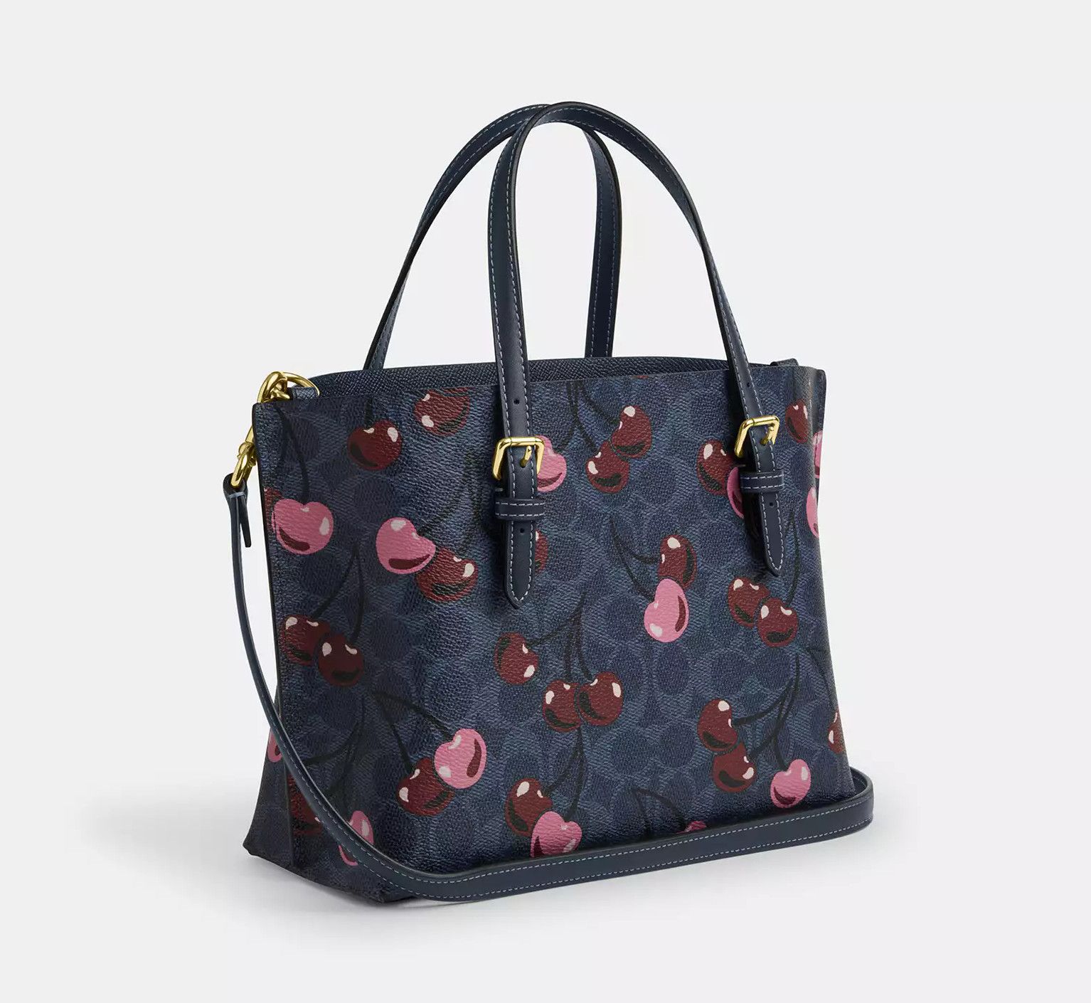Coach Mollie Tote Bag 25 In Signature Canvas With Cherry CZ772 Size ONE SIZE - 8 Thumbnail