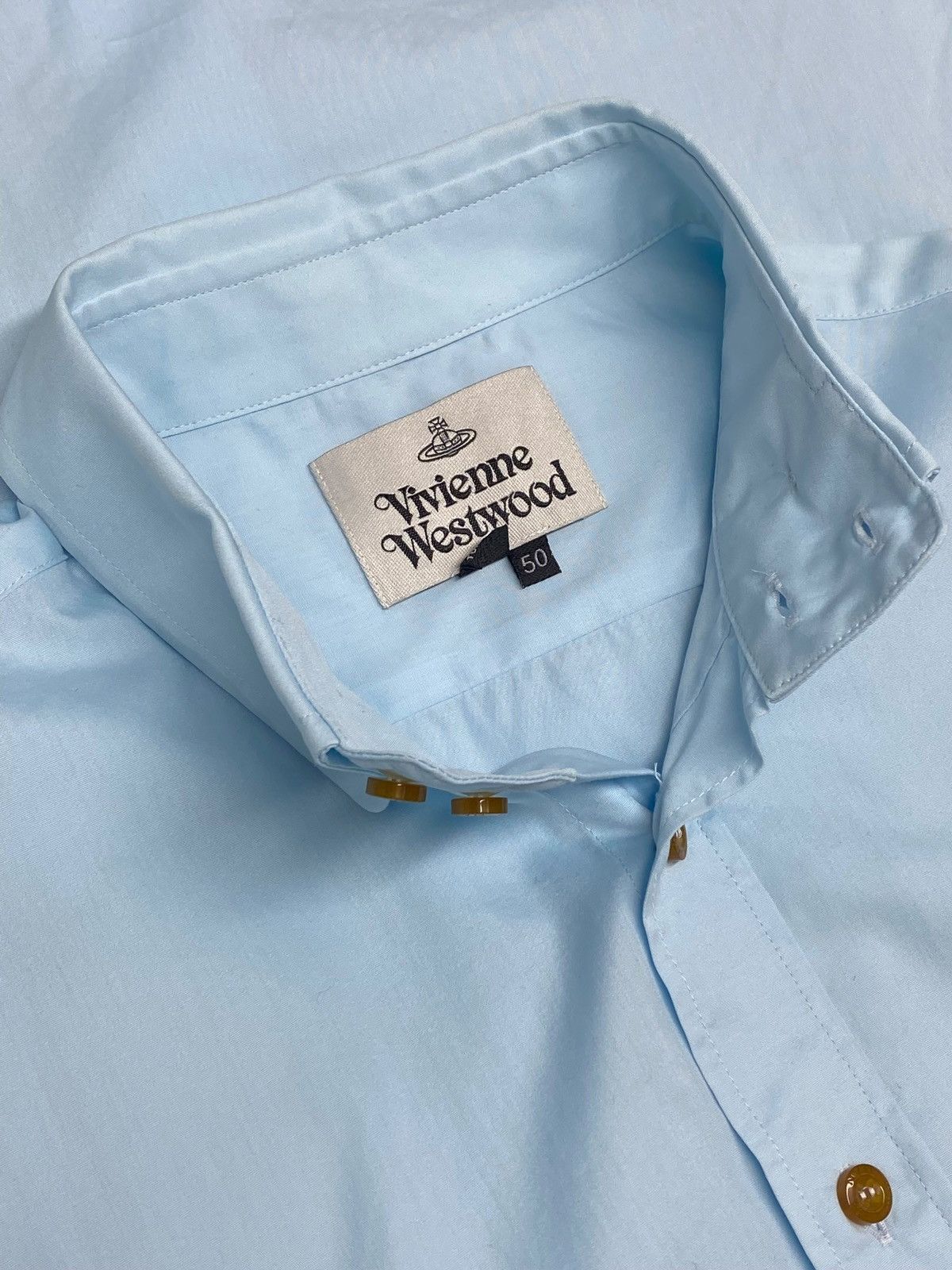 Vivienne Westwood 🔥 VIVIENNE WESTWOOD SKY BLUE ORB SHIRT CLASSIC TURKEY MADE Size US M / EU 48-50 / 2 - 5 Thumbnail