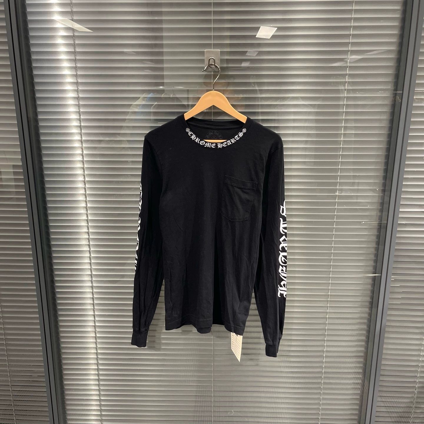 Chrome Hearts Black Long Sleeve Shirt with Text Details Size US S / EU 44-46 / 1 - 1 Thumbnail