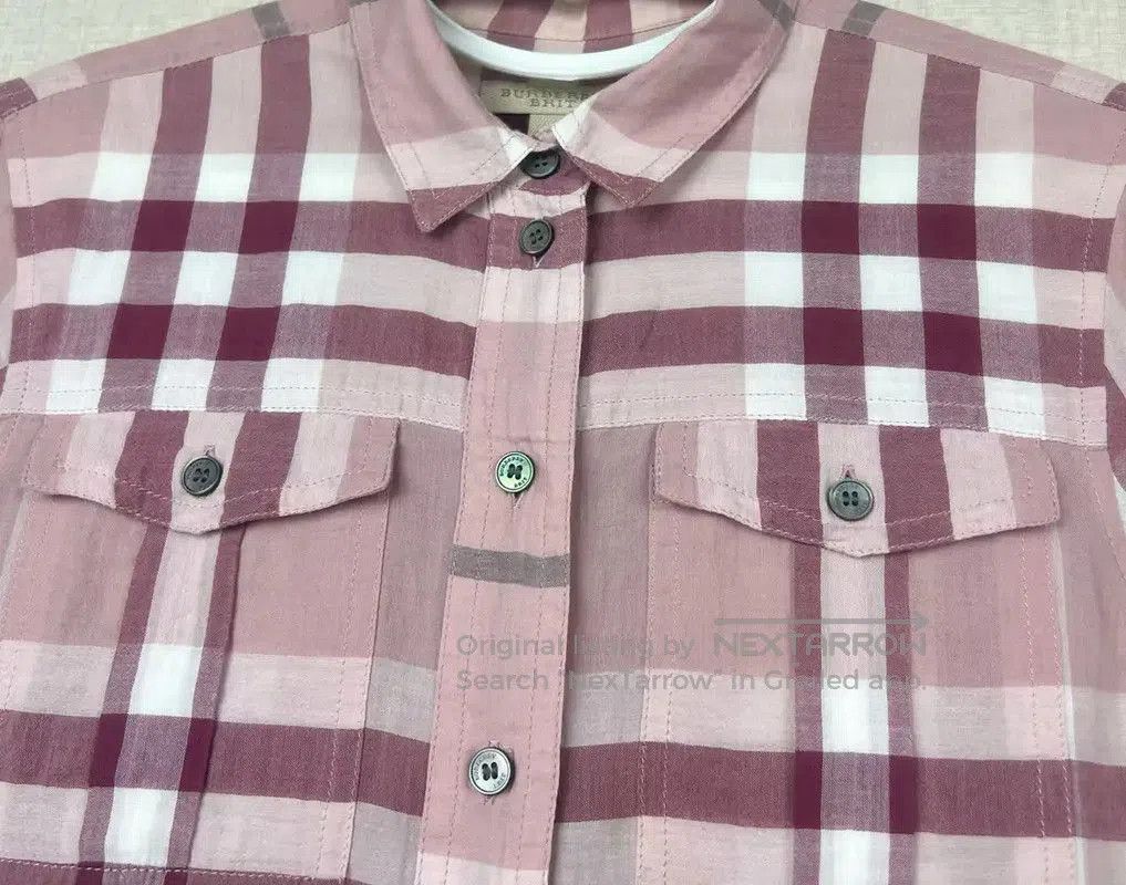 Burberry Burberry Pink Cotton Women's Shirt S Size. Size S / US 4 / IT 40 - 2 Thumbnail