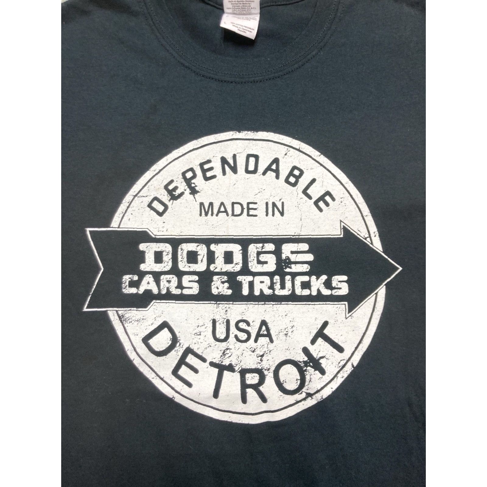 Vintage VINTAGE Dodge T-Shirt Man Large Black Detroit Y2K Cars Trucks Automobile Graphic Shirt Mens Size US L / EU 52-54 / 3 - 2 Thumbnail