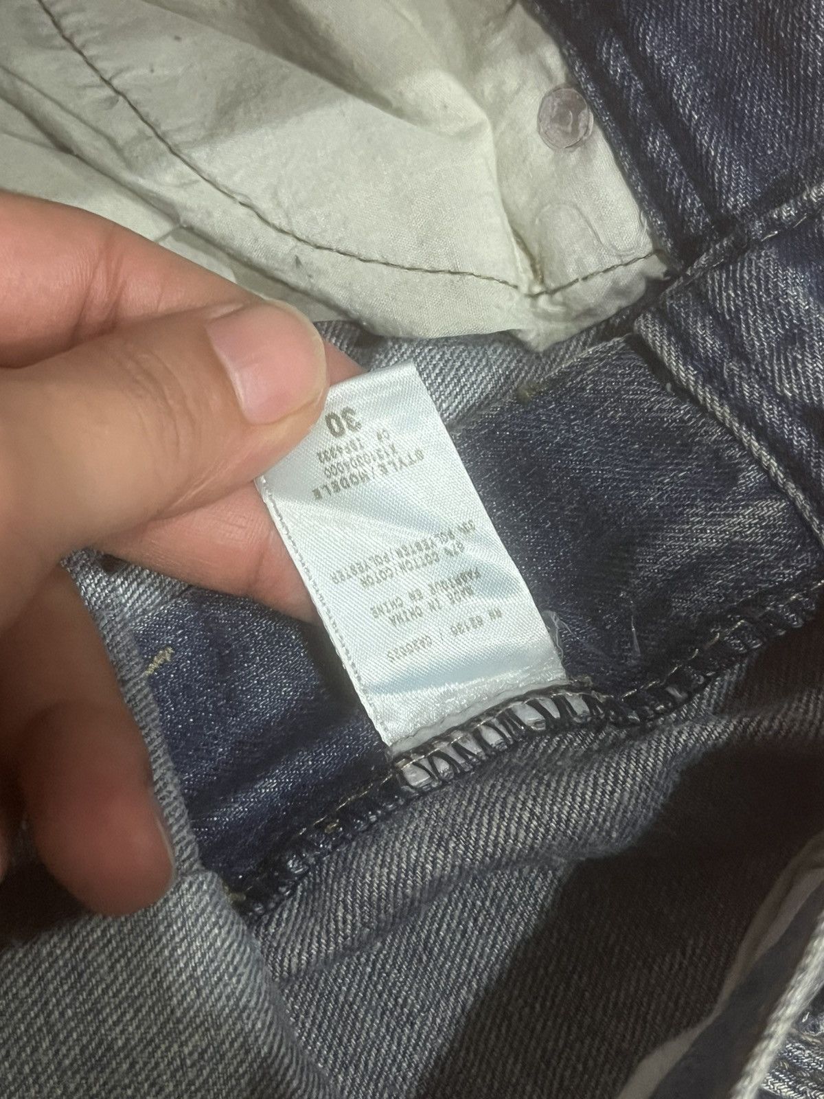 A$AP Rocky × Guess Vintage Guess Dark Grey Washed Whisker Distressed Flare Jean Size US 30 / EU 46 - 15 Thumbnail