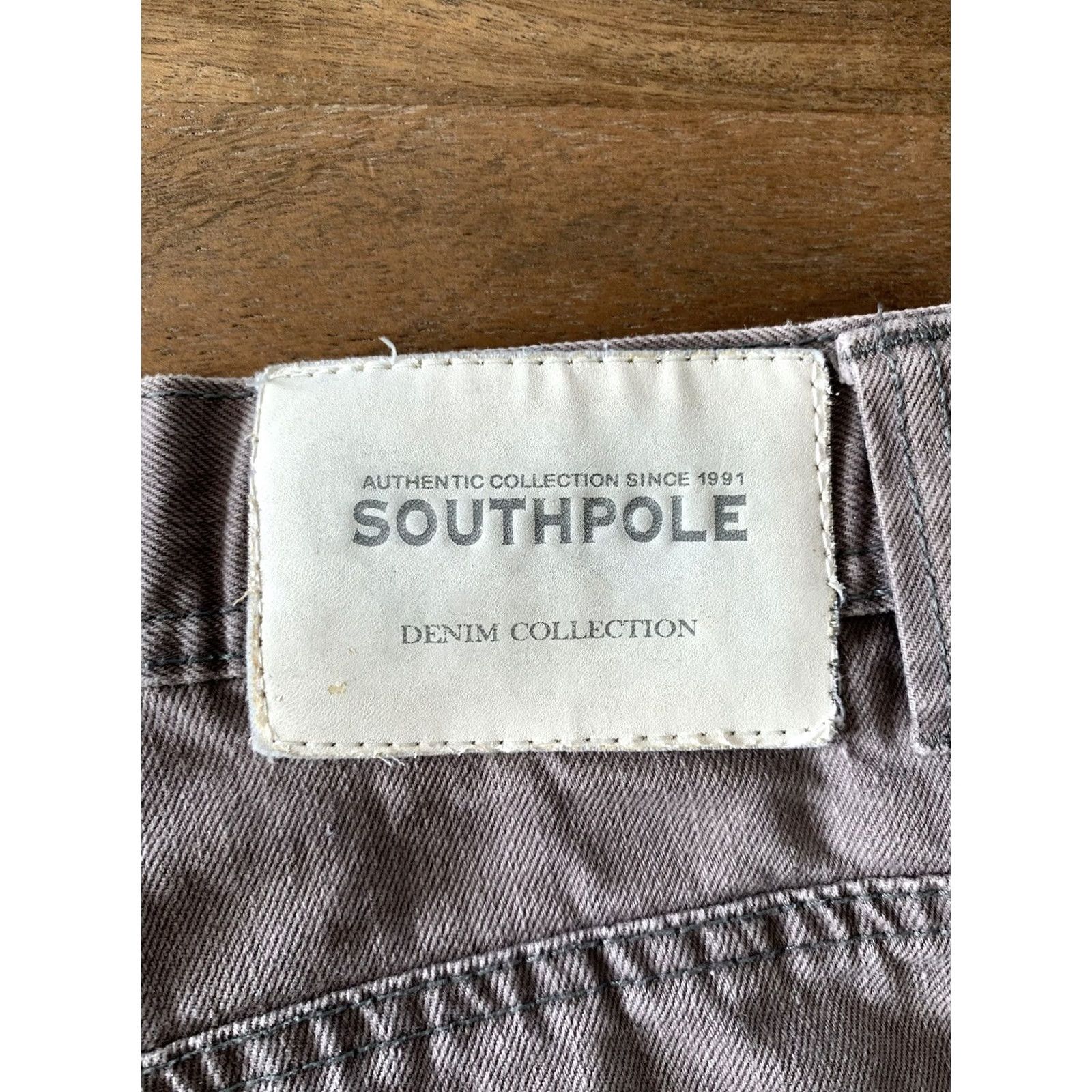 Southpole VINTAGE Southpole Jeans Men's 38x32 Gray Distressed Straight Leg Denim 2000s Y2K Goth Punk Rock Band Logo 5-Pocket Mens Regular 31 In Inseam Size US 38 / EU 54 - 3 Thumbnail