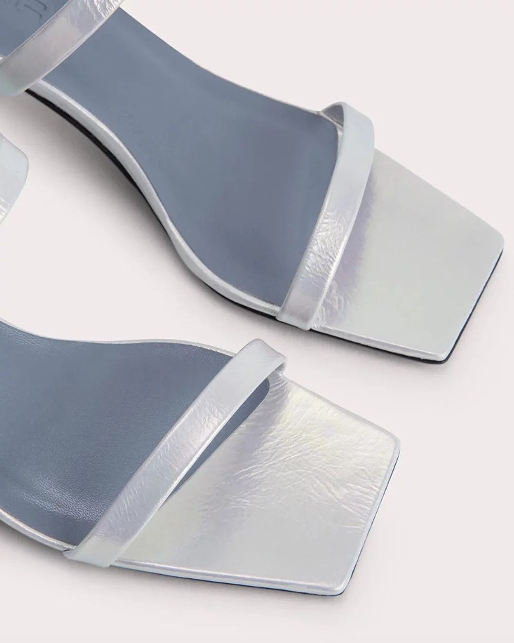By Far o1mle1224 Leather Mules in Silver Size US 8 / IT 38 - 3 Thumbnail