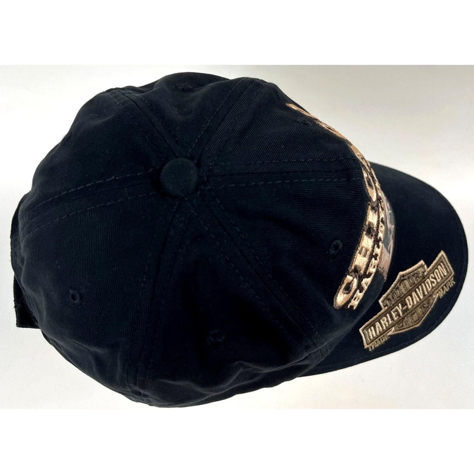 Harley Davidson Harley-Davidson Chicago Adjustable Strapback Cap Hat Embroidered Black Men One Size Cap/Hat USA Biker Motorcycle Vintage Size ONE SIZE - 7 Thumbnail
