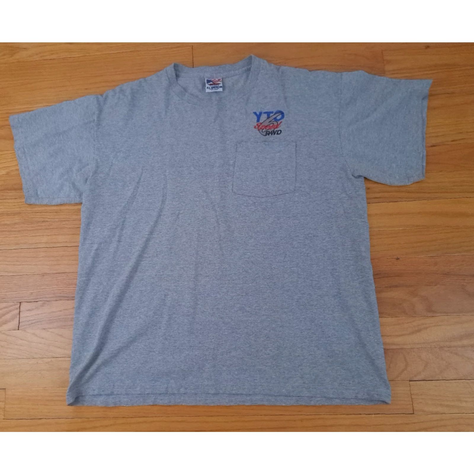 Henson Jenson USA T-Shirt RWD 6 Speed Transmission X-Large Gray Mens Short Sleeve Made in USA X-Large Size US XL / EU 56 / 4 - 3 Thumbnail