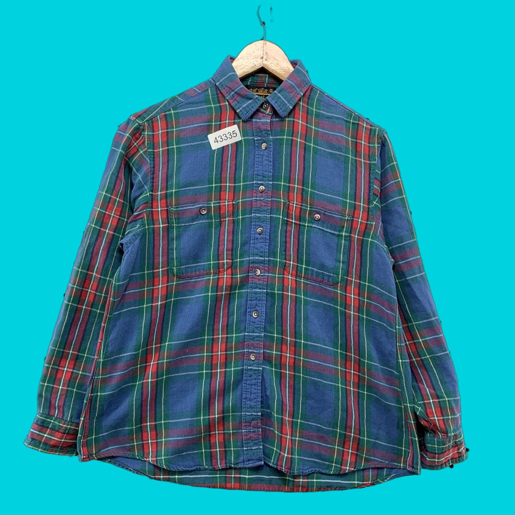 Eddie Bauer VTG Eddie Bauer Plaid Button-Up Shirt Women S 12 Blue Long Sleeve Cotton Made USA Ladies Shirt 90s Style Mens Women? Size XL / US 12-14 / IT 48-50 - 1 Thumbnail