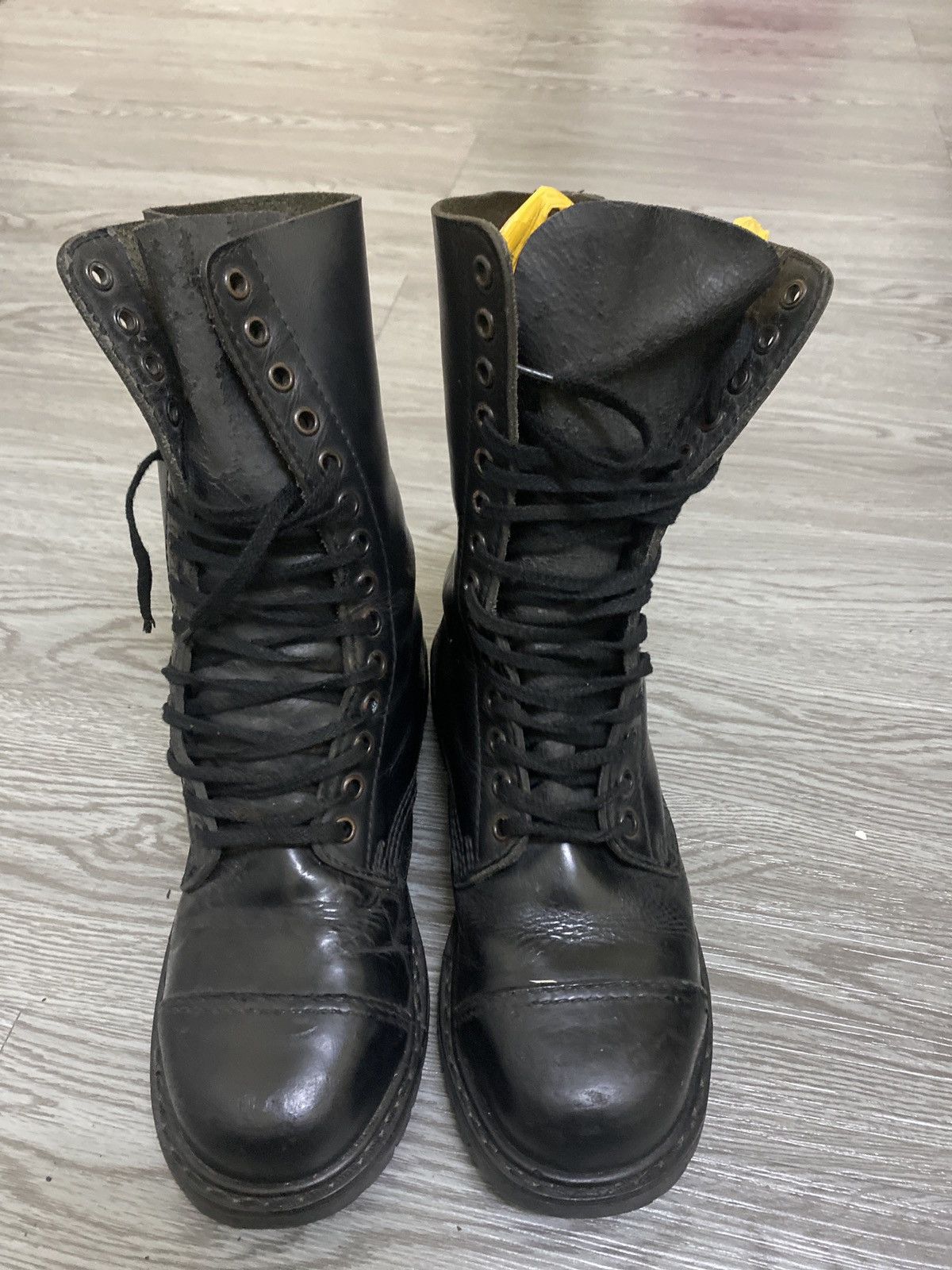 Undercover Undercover Jun Takahashi Black Leather Combat Boots Vibram Size US 7 / EU 40 - 1 Thumbnail