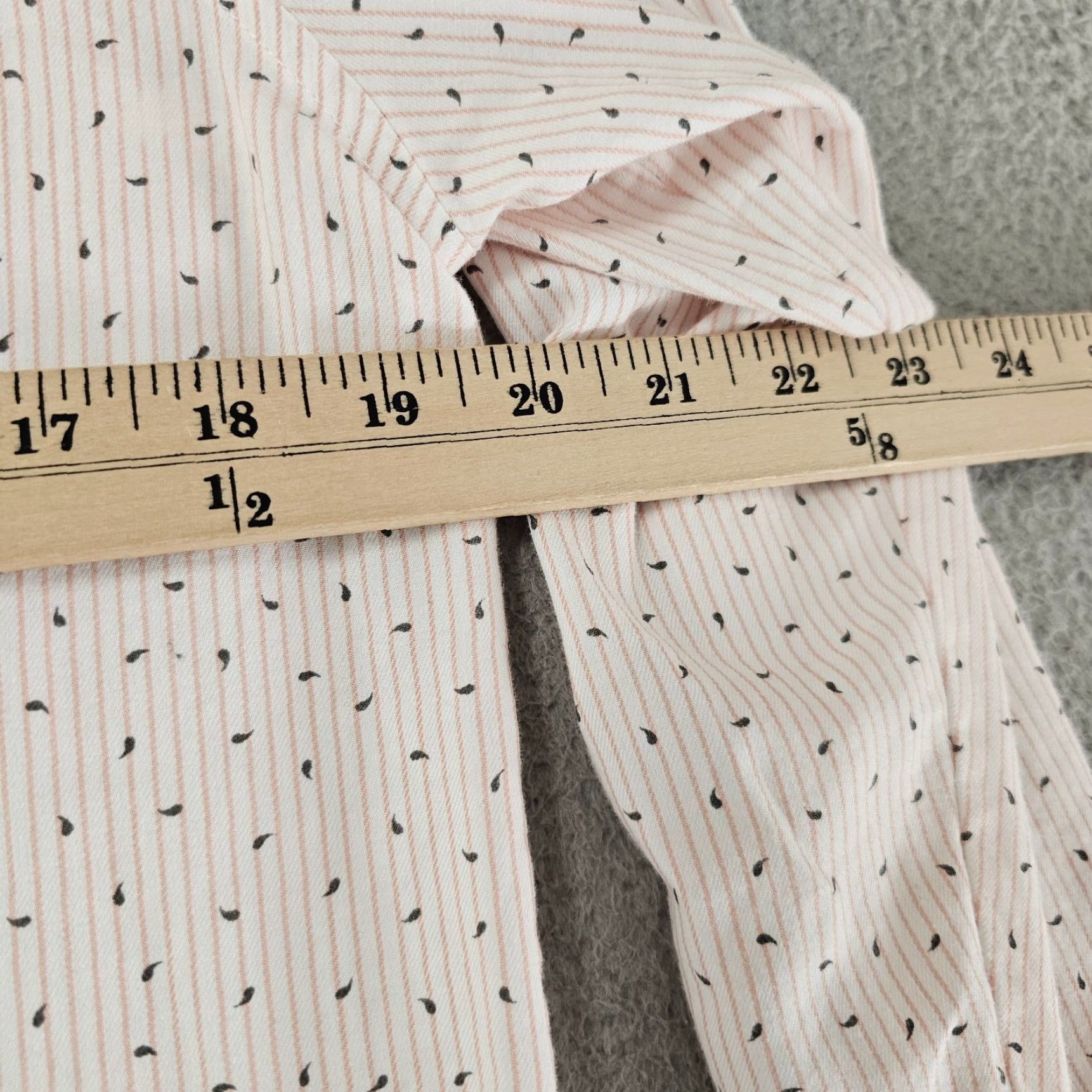 Stafford Stafford Dress Shirt Mens Small 14.5 32/33 Geometric Travel Button Up Beige Cotton Blend Non-Iron Regular Cuff Mens Shirt Size 36R - 7 Thumbnail