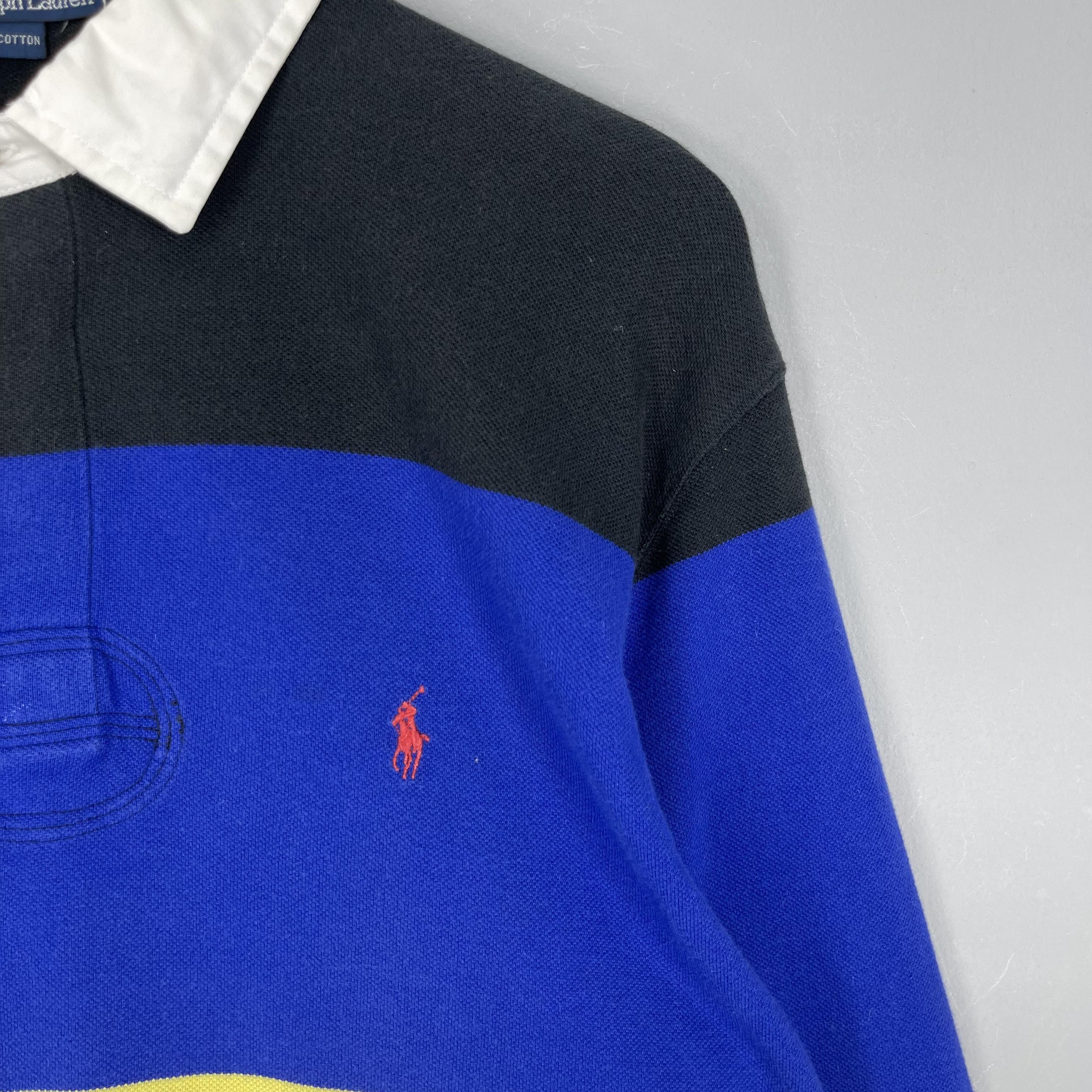 Polo Ralph Lauren Vintage POLO Ralph Lauren Multi Stripes Polo Rugby Shirt Size US M / EU 48-50 / 2 - 3 Thumbnail