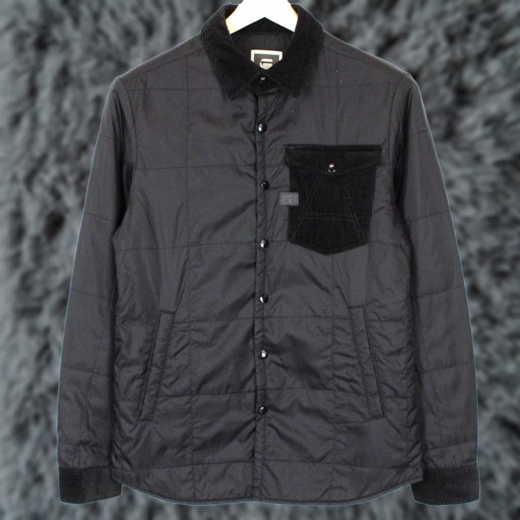 G-Star G-STAR A Crotch PM Padded Overshirt Jacket Men's LARGE Quilted Black Size US L / EU 52-54 / 3 - 1 Thumbnail