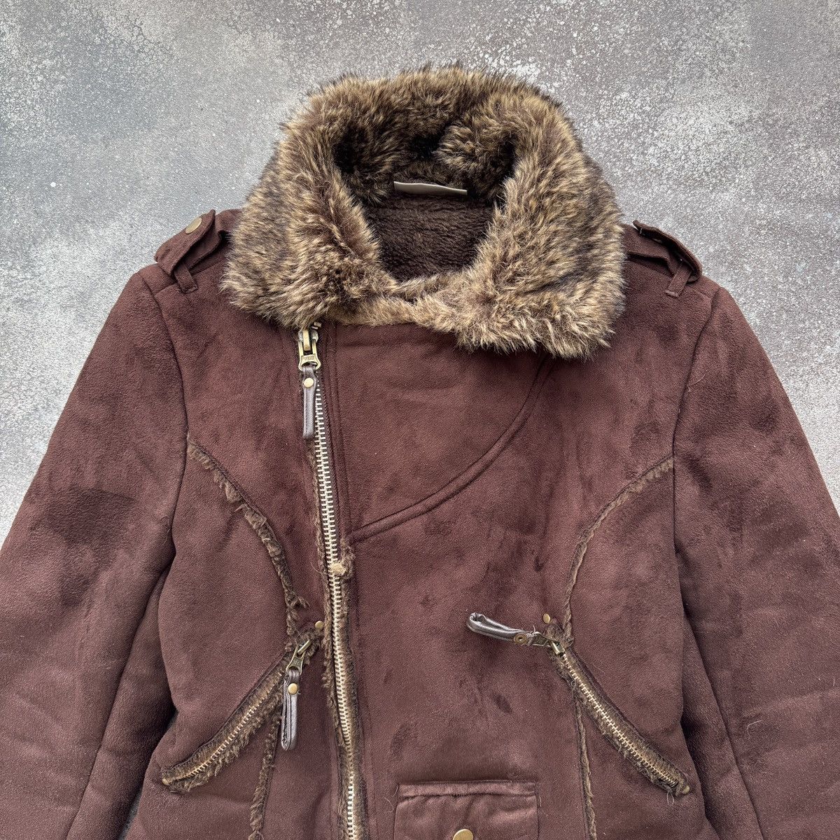 Hysteric Glamour Y2K / Boho Vintage Faux Fur Shearling/Sheepskin Style Jacket Size M / US 6-8 / IT 42-44 - 5 Thumbnail