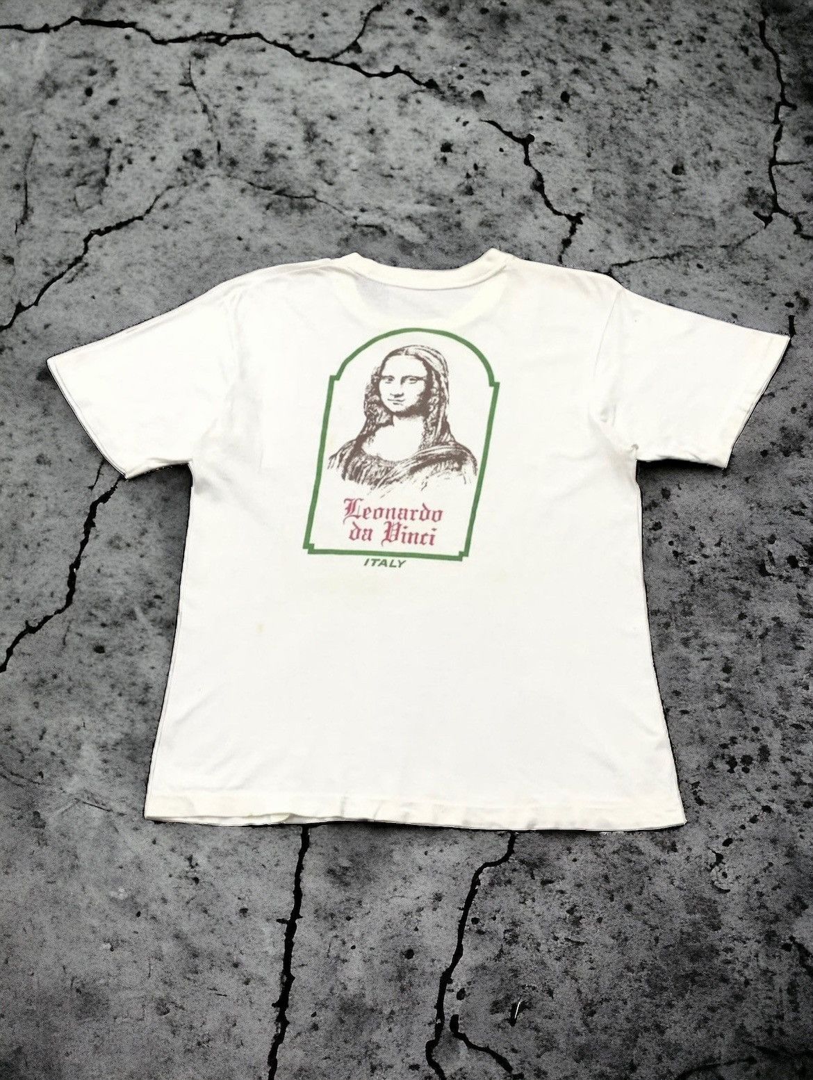 Vintage 70s Leonardo Da Vinci Mona lisa Single Stitch Tshirt
