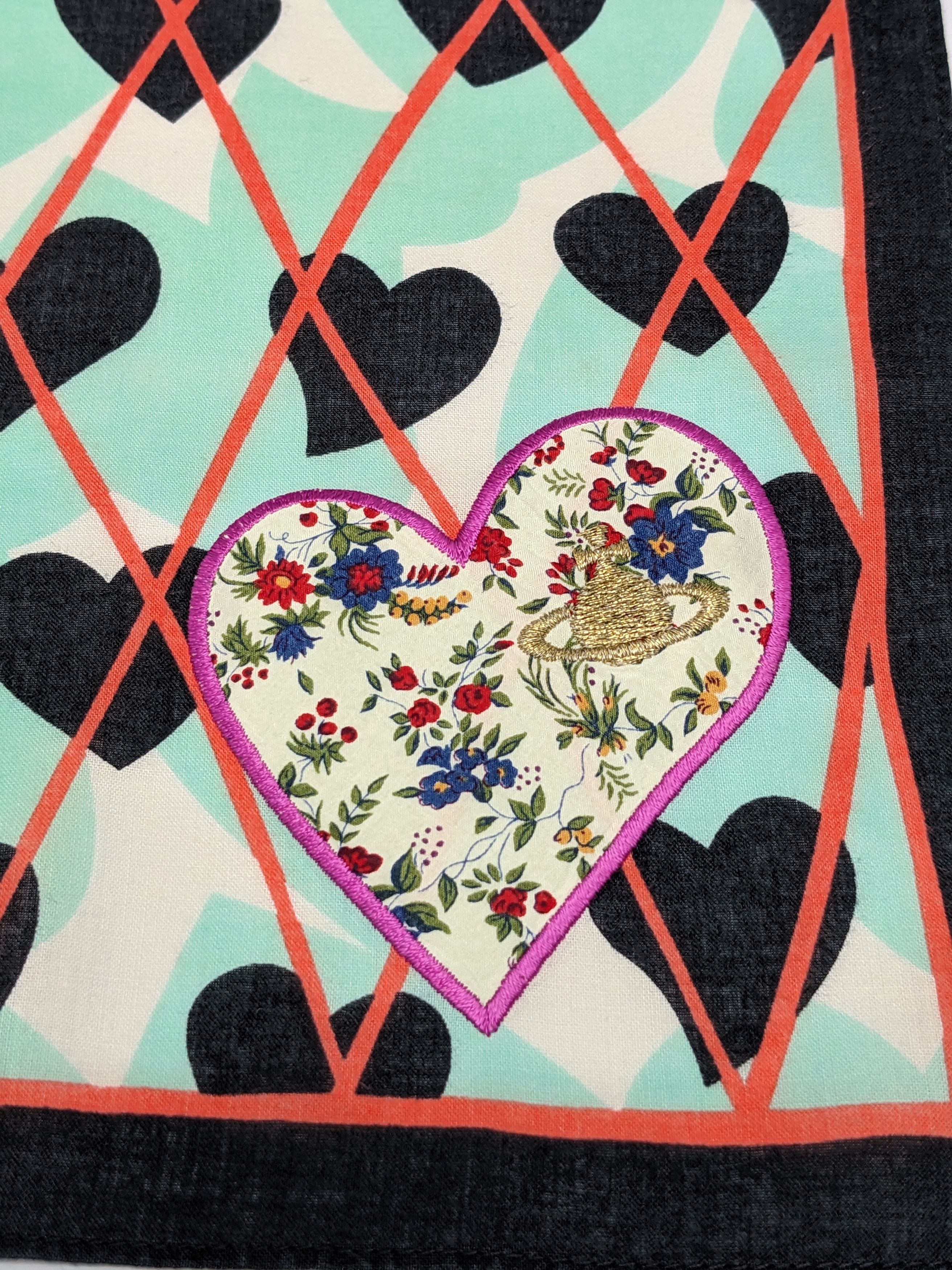 Vivienne Westwood Vivienne Westwood Heart Handkerchief Embroidered Orb Floral Size ONE SIZE - 2 Thumbnail