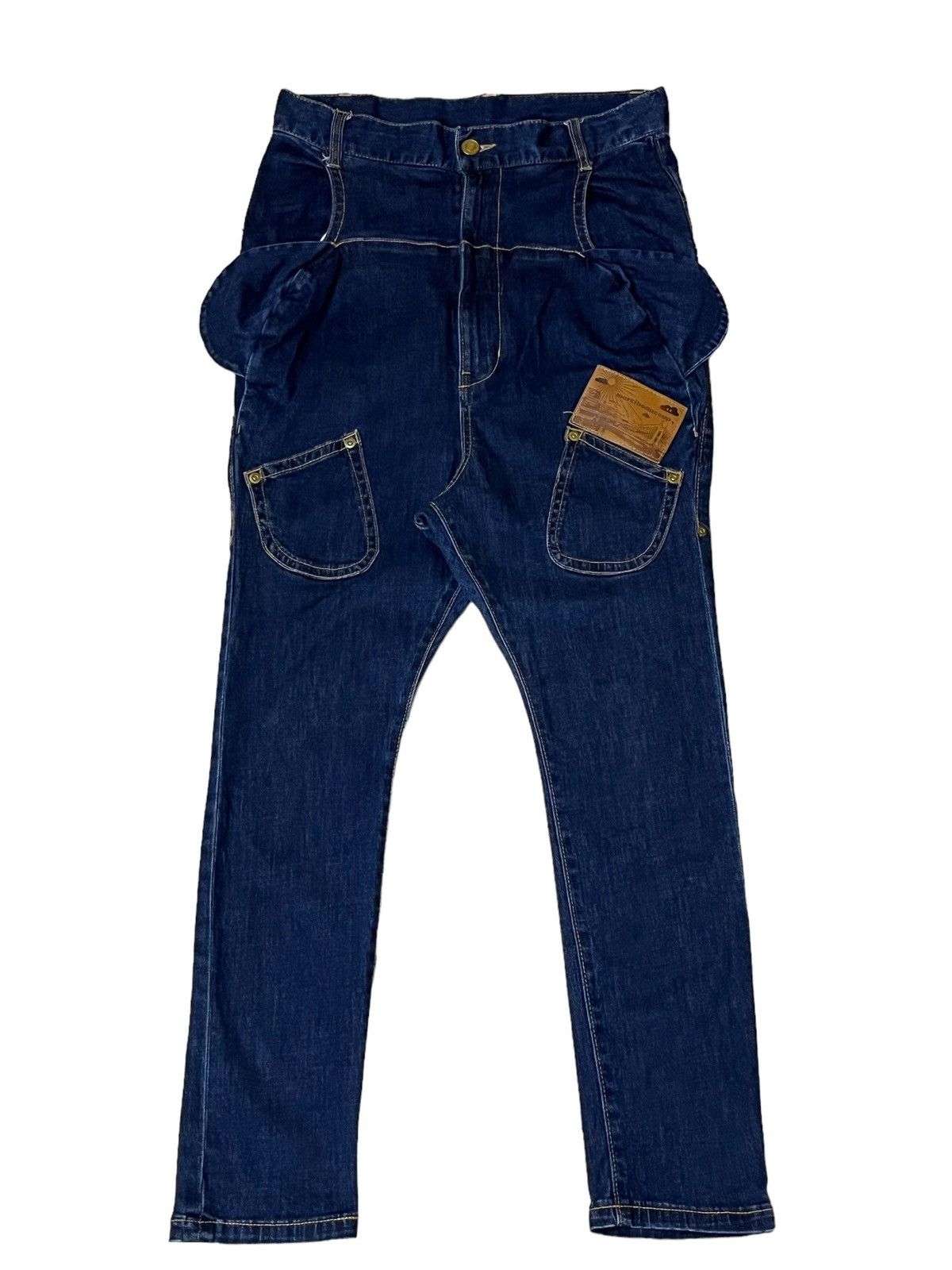 🔥ISSEY MIYAKE MERCIBEAUCOUP EAR DESIGN STRETCH COTTON JEANS
