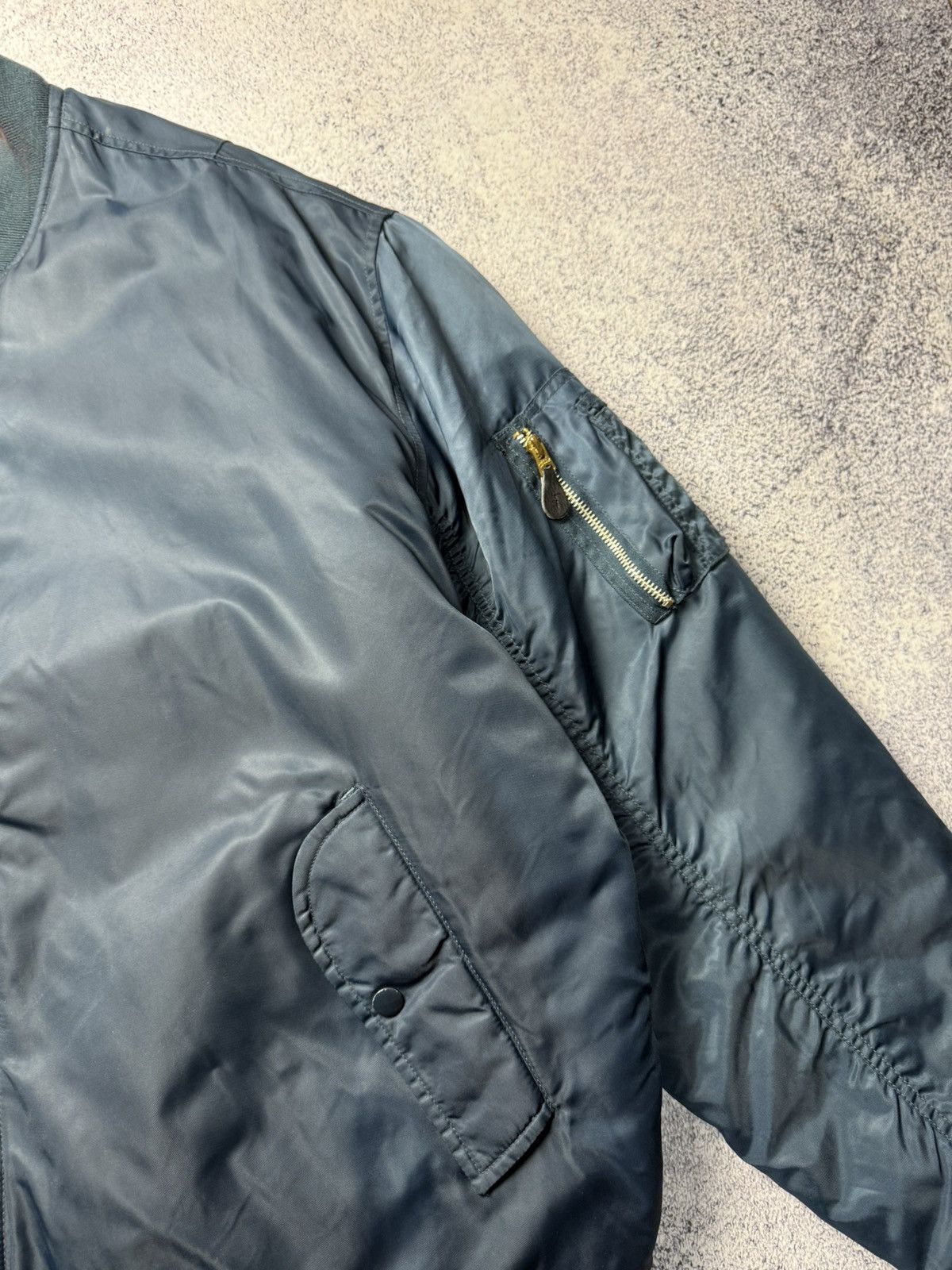 Alpha Industries Vintage Blue Reversible Bomber Jacket MA1 USA Y2K Size US XXL / EU 58 / 5 - 15 Thumbnail