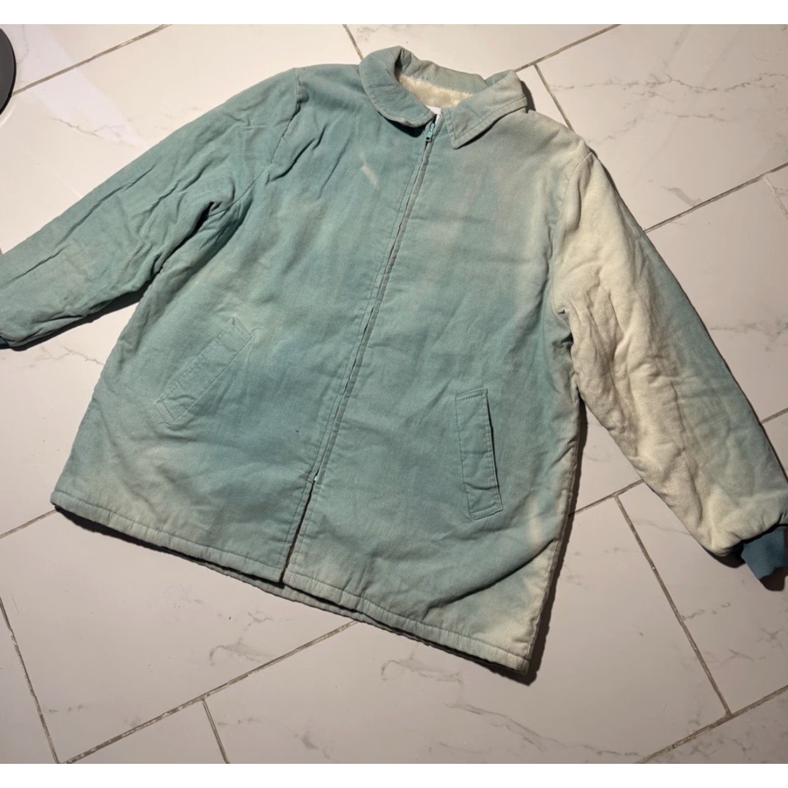 Blair VINTAGE Blair Corduroy Jacket 2XL Blue Faux Fur Lined 80s Unisex Adults Size XXL / US 16-18 / IT 52-54 - 3 Thumbnail