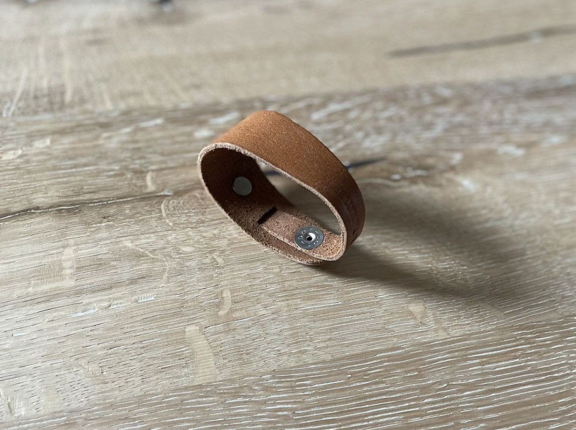 Billykirk Thick Leather Cuff Bracelet Size ONE SIZE - 3 Thumbnail