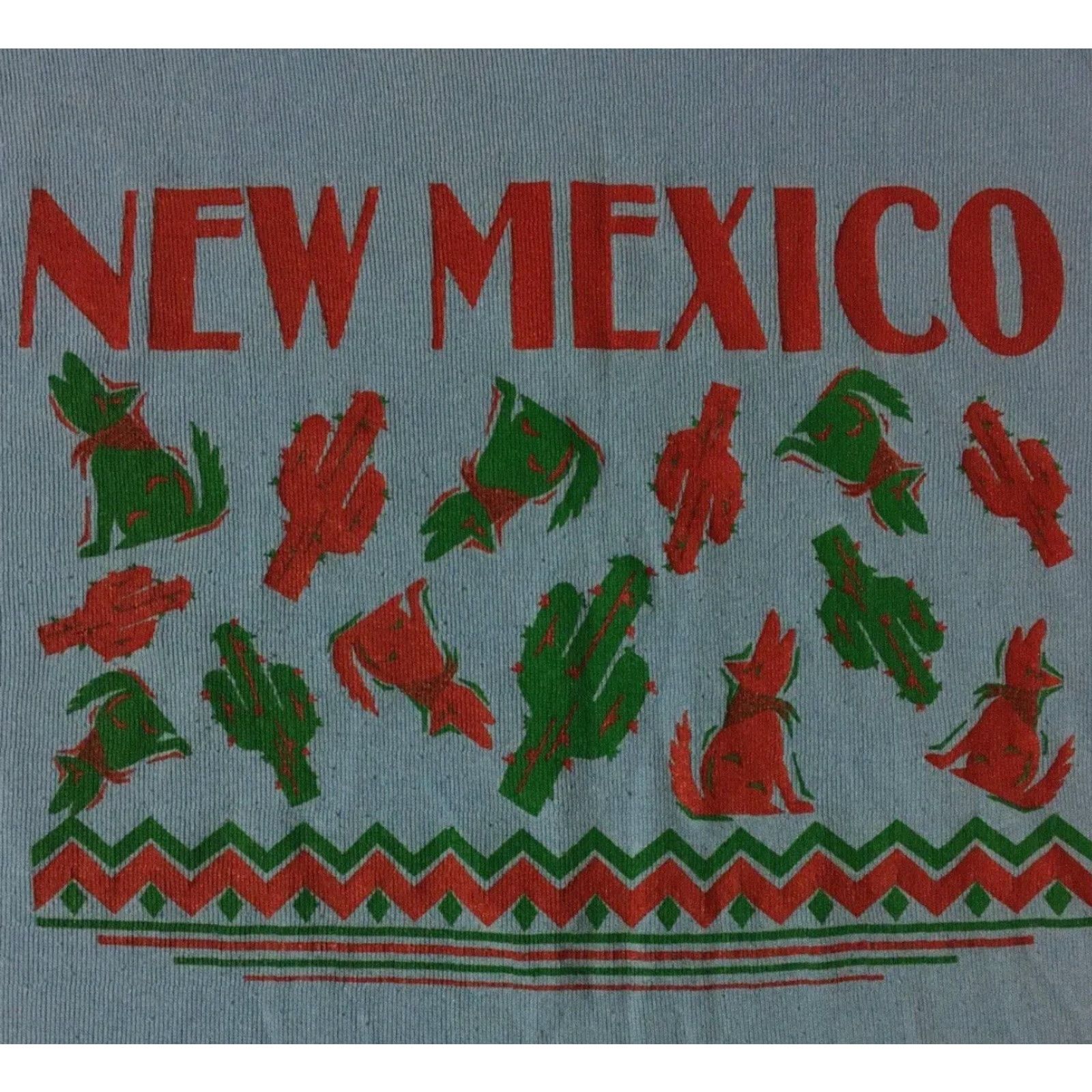 Vintage VINTAGE New Mexico Coyote Shirt M USA Sun 70s 80s Art Grunge Cowboy Biker Western Southwestern USA Shirt Mens Blue Abstract Spellout Size US M / EU 48-50 / 2 - 2 Thumbnail