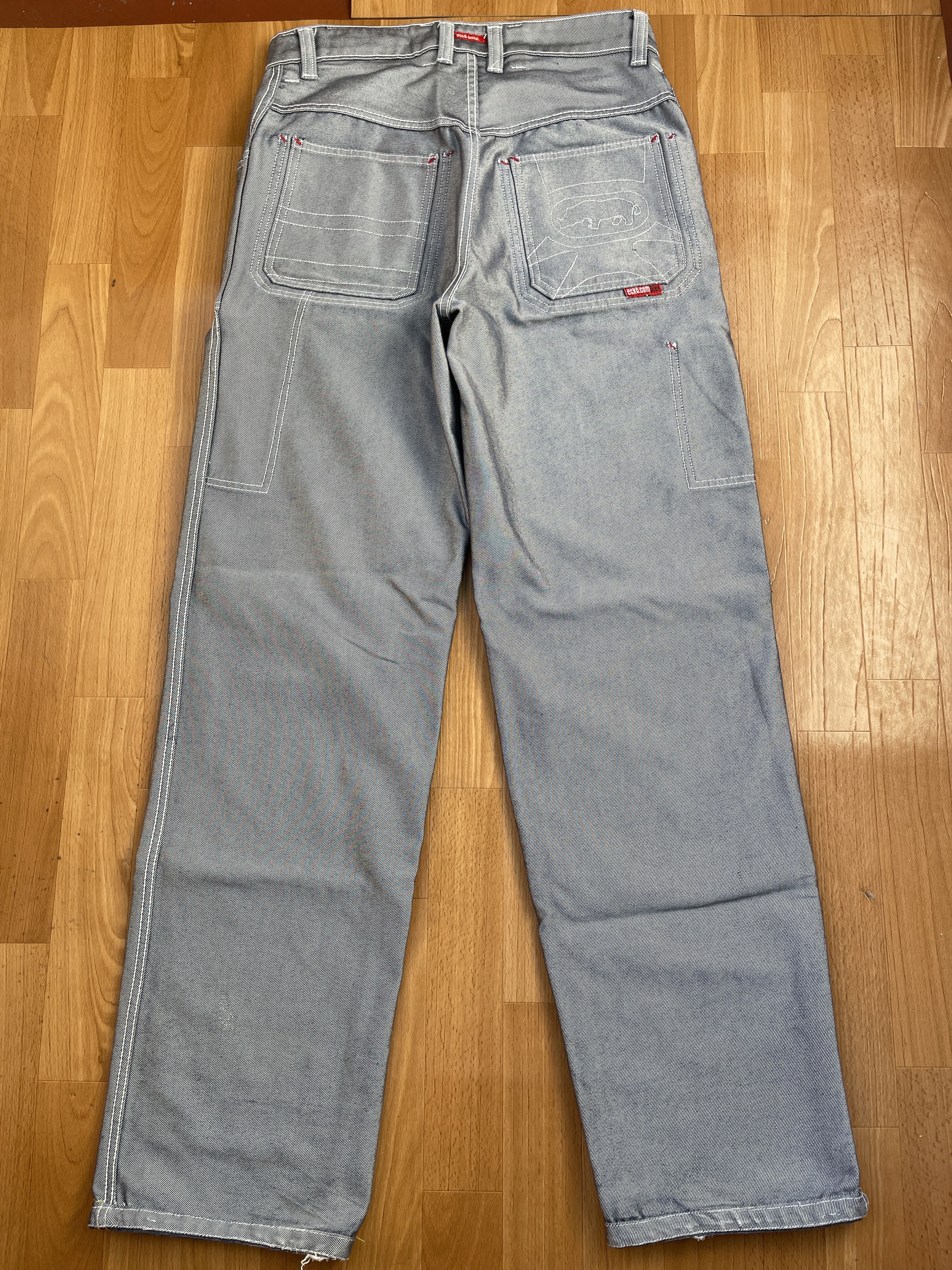 Ecko Unltd. Ecko Unltd jeans, shiny silver metallic vintage baggy Y2K 30 Size US 30 / EU 46 - 1 Thumbnail