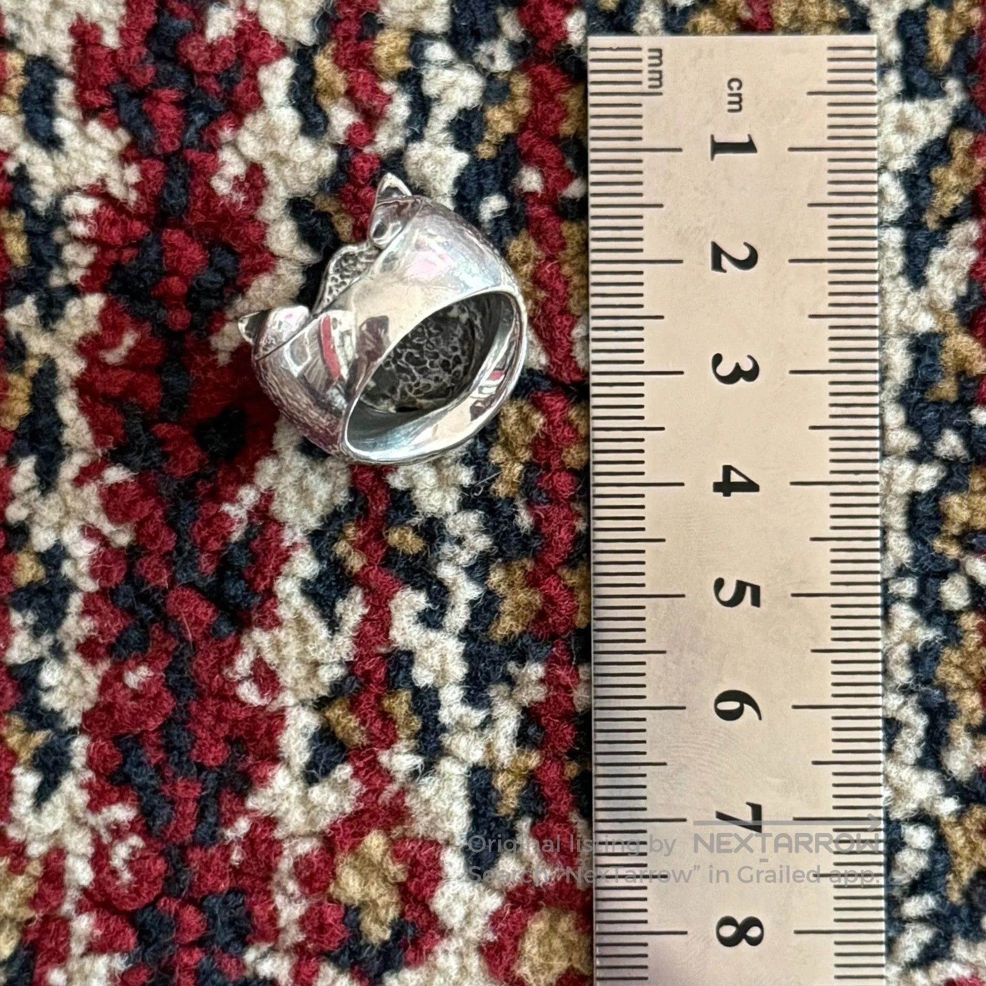 Vintage Vintage American Handmade 3D Horseshoe 925 Silver Ring. Size ONE SIZE - 6 Thumbnail