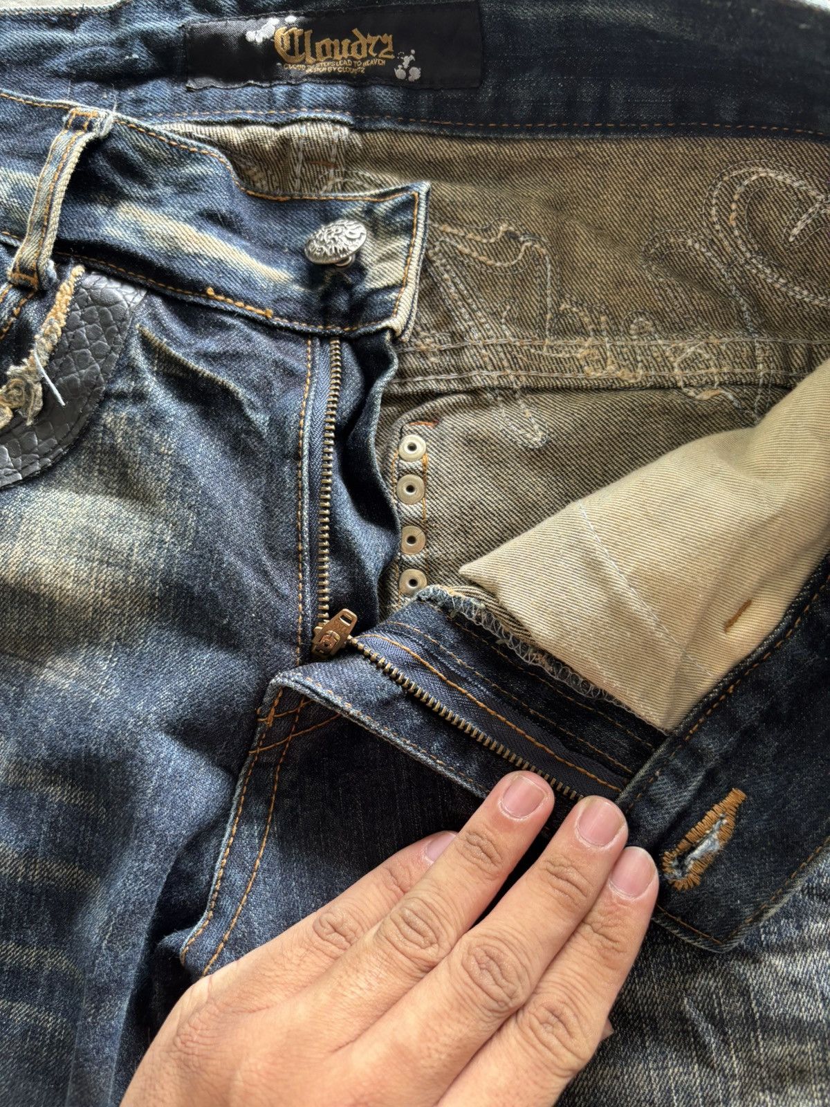 Japanese Brand RUSTY CLOUD72 crocodile patches cross chrome hearts inspired Size US 33 - 4 Thumbnail