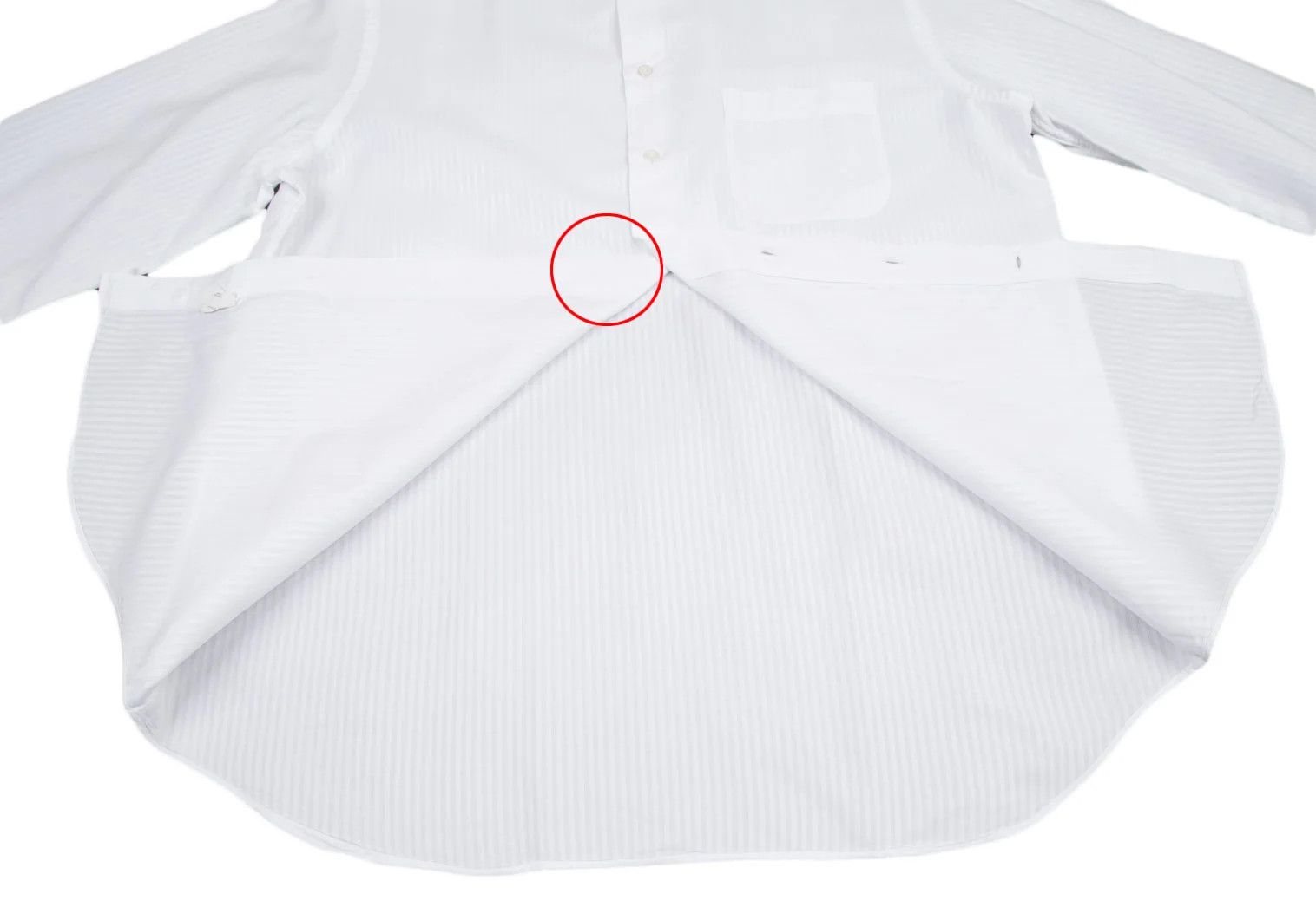 Armani Collezioni Cotton Shadow Stripe Shirt in White Size 43 Size US XXS / EU 40 - 14 Thumbnail