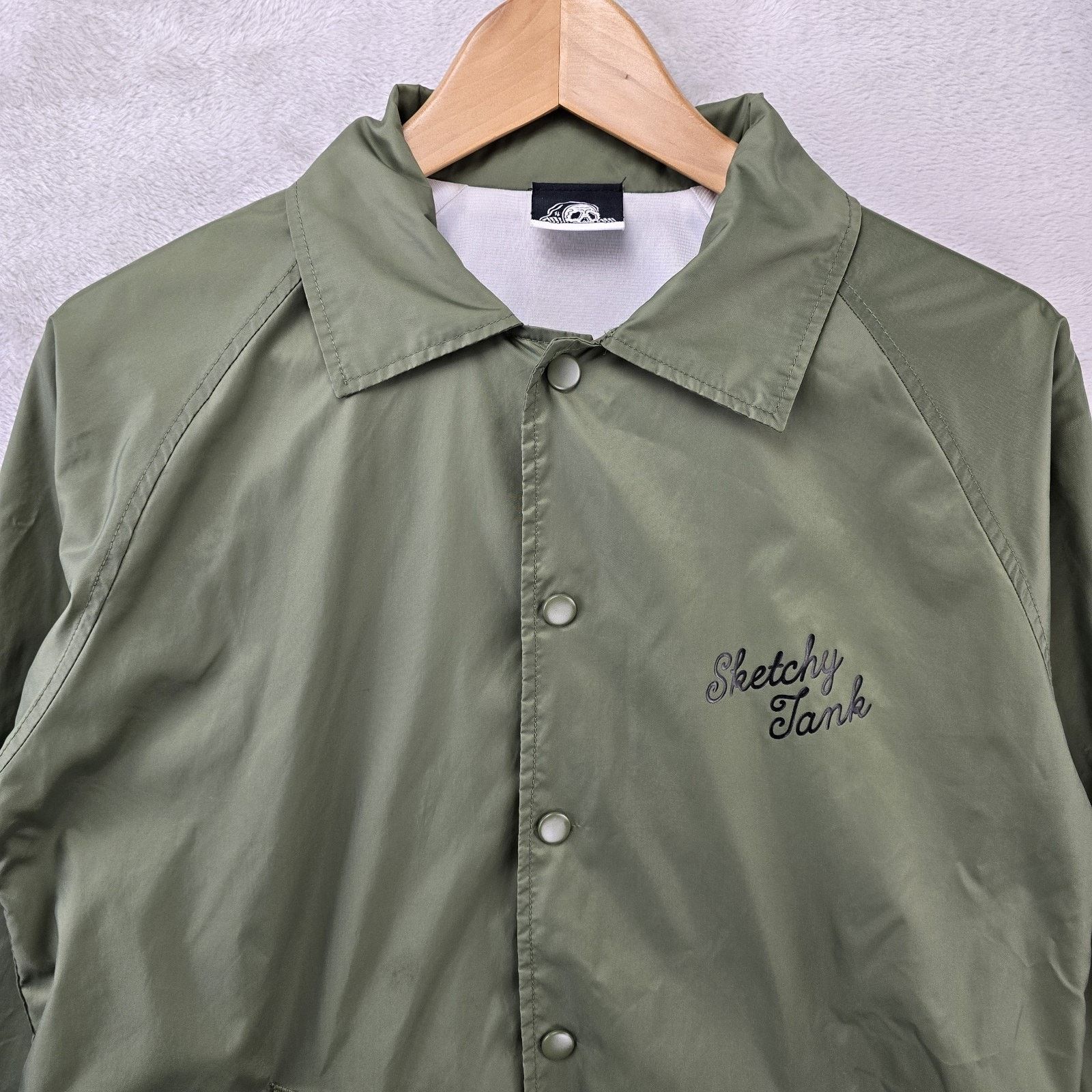 Other Sketchy Tank Coach Windbreaker Jacket Mens Small Skull Tree Size US S / EU 44-46 / 1 - 4 Thumbnail