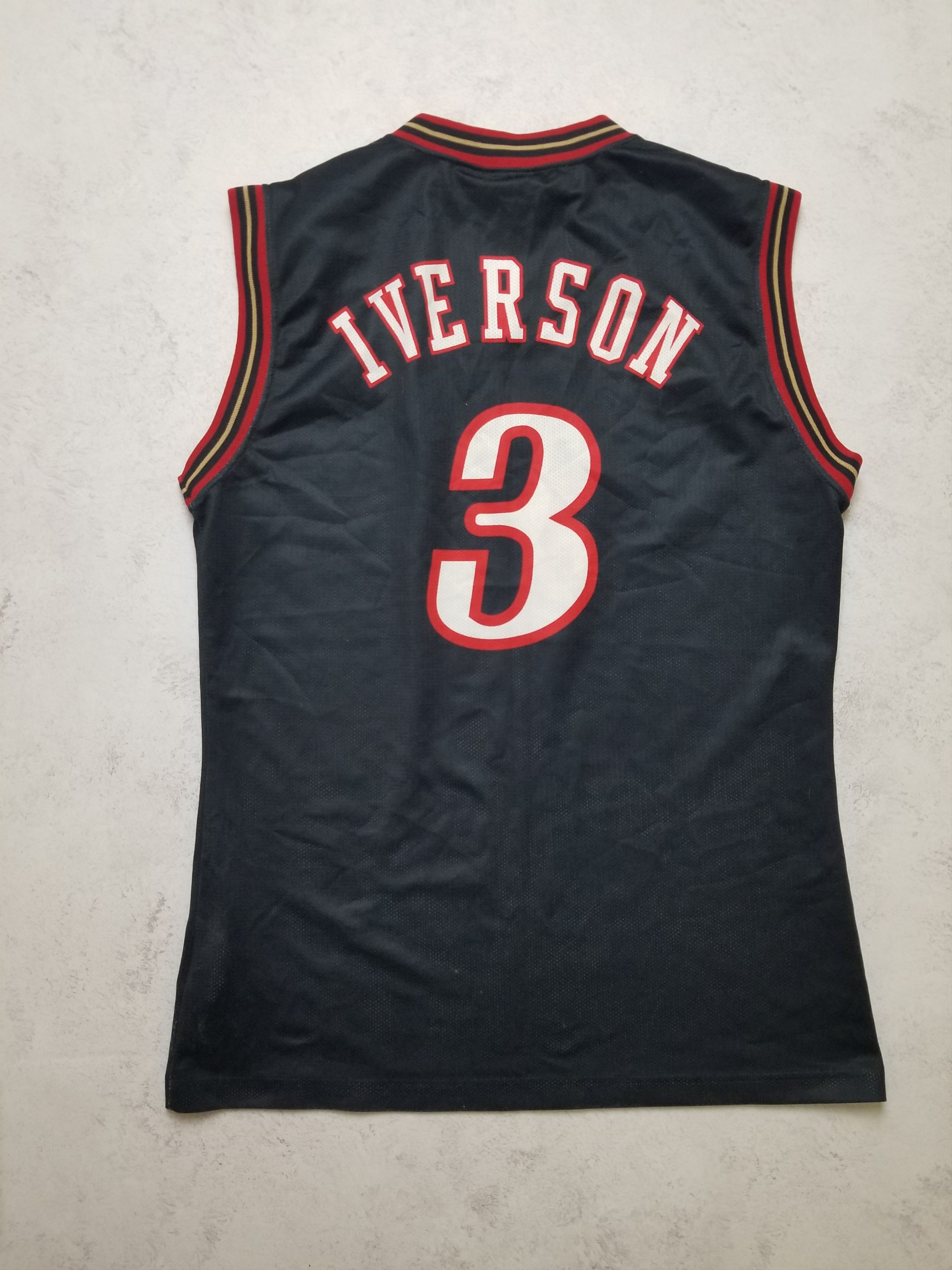 Champion Vintage Allen Iverson Philadelphia 76ers Black Jersey Size US M / EU 48-50 / 2 - 2 Thumbnail