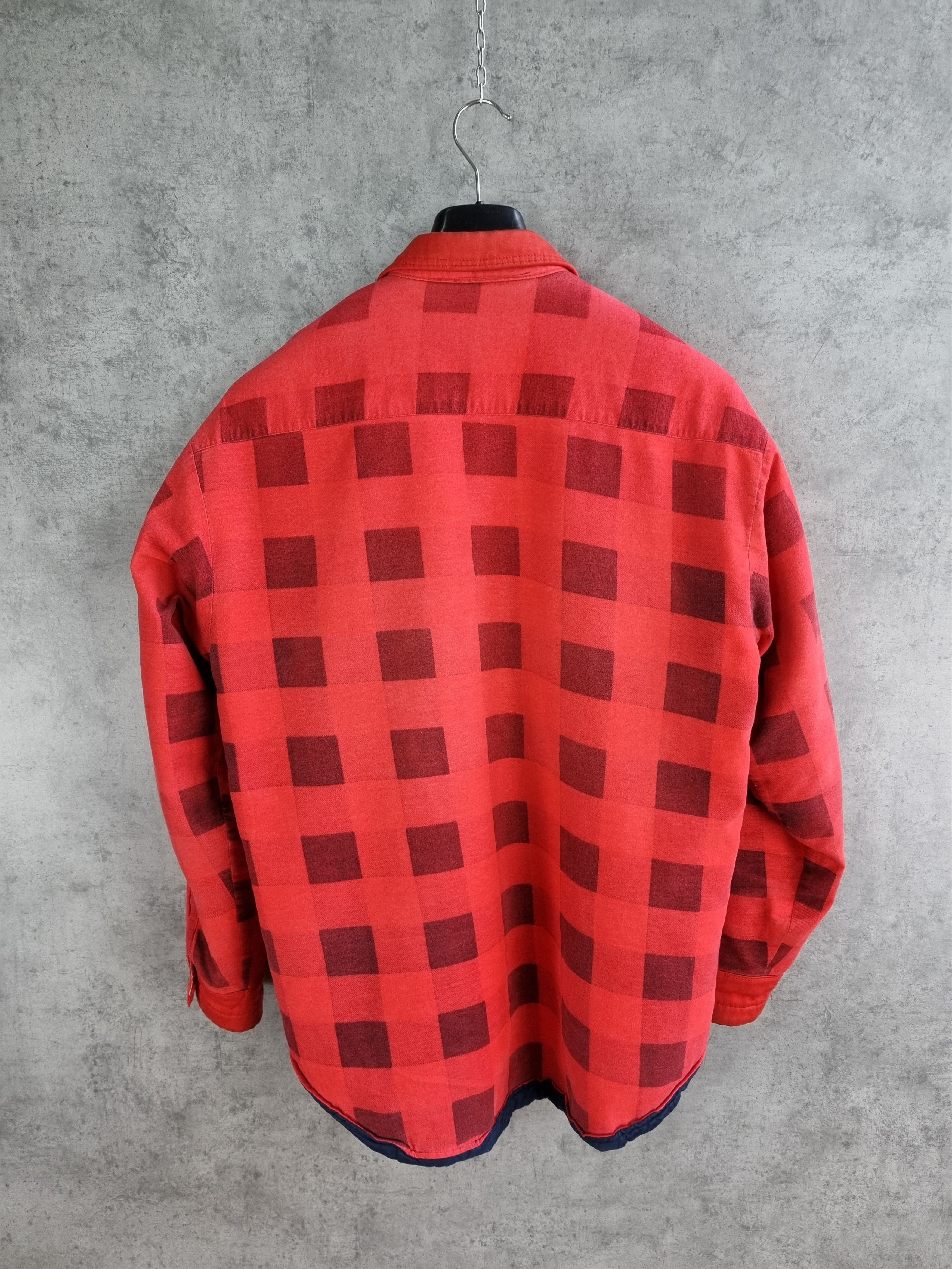 Le Laboureur × Vintage 80s Rare Quilted Plaid Worked Over Shirt Grunge Thrashed Size US L / EU 52-54 / 3 - 18 Thumbnail