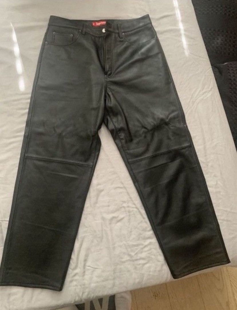 Supreme Surpreme Leather Baggy 5-Pocket Jean Size US 34 / EU 50 - 1 Thumbnail