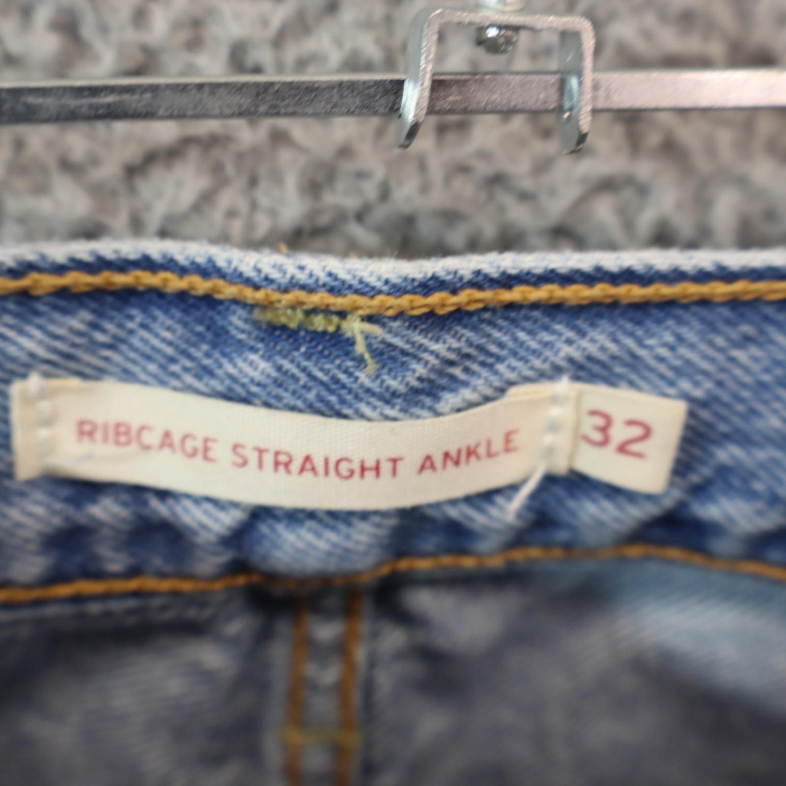 Levi's Levis Ribcage Straight Ankle Jeans Women 32x27 (25) Distress Size 32" / US 10 / IT 46 - 8 Thumbnail