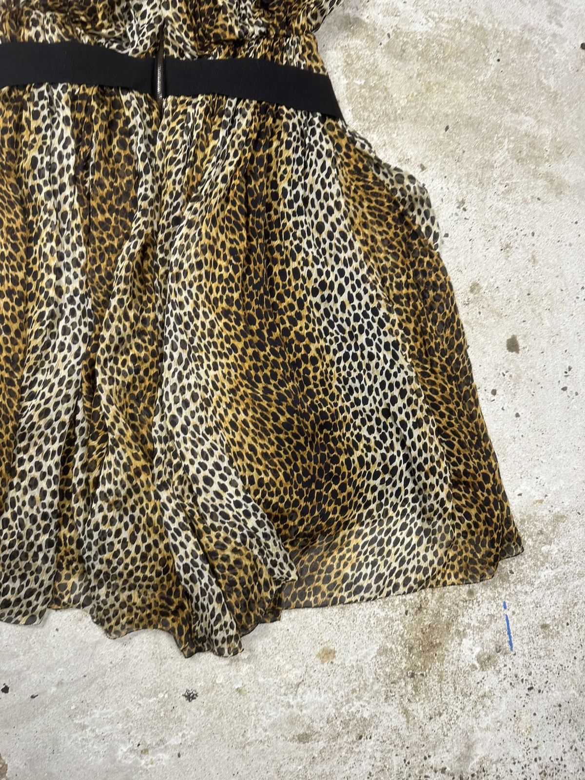 Dolce & Gabbana Dolce & Gabbana Leopard Silk Chiffon Cami Dress Brown Black Size S / US 4 / IT 40 - 14 Thumbnail