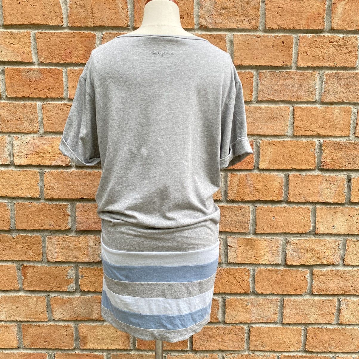 See by Chloe SEE BY CHLOE Soft Fabric Top with Blue-White Stripe Skirt Size S / US 4 / IT 40 - 2 Thumbnail