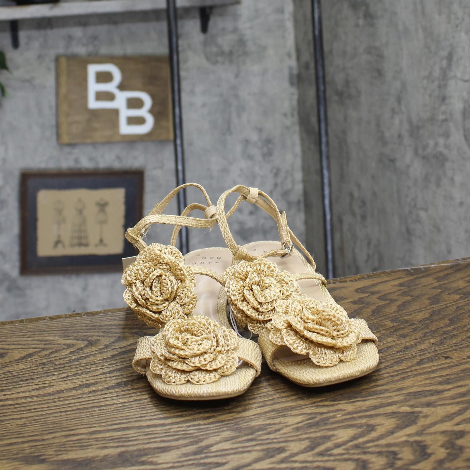 Other Nwt A New Day Crochet Kitten Heels 92979007 Tan Brown 7m Size US 7 / IT 37 - 3 Thumbnail