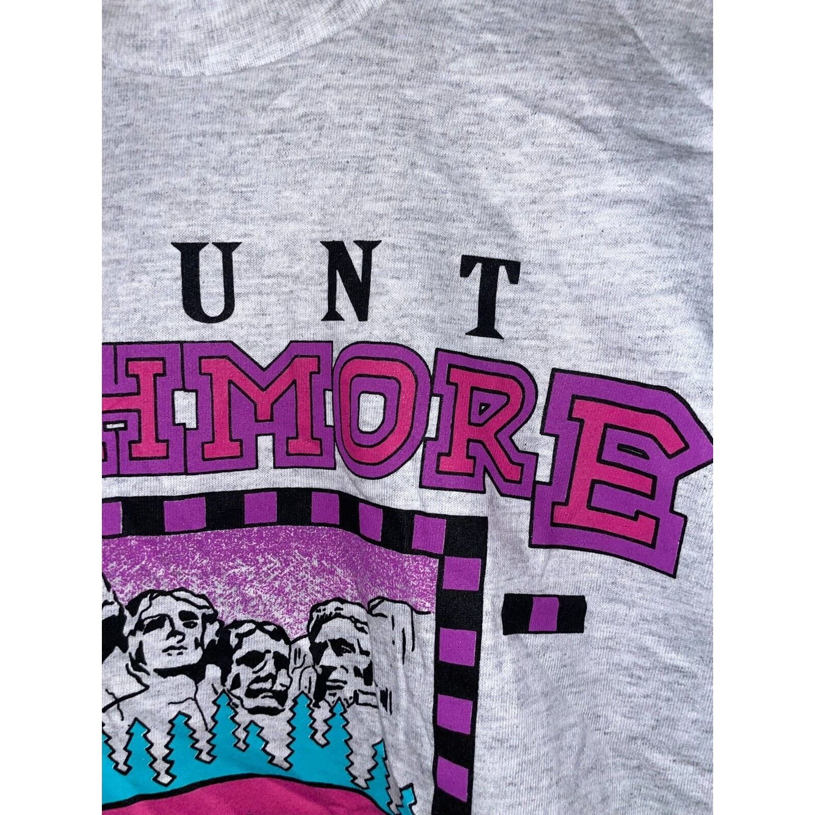 Signal Sport Vintage Mount Rushmore Shirt South Dakota Gray Purple Tee M Size US M / EU 48-50 / 2 - 4 Thumbnail