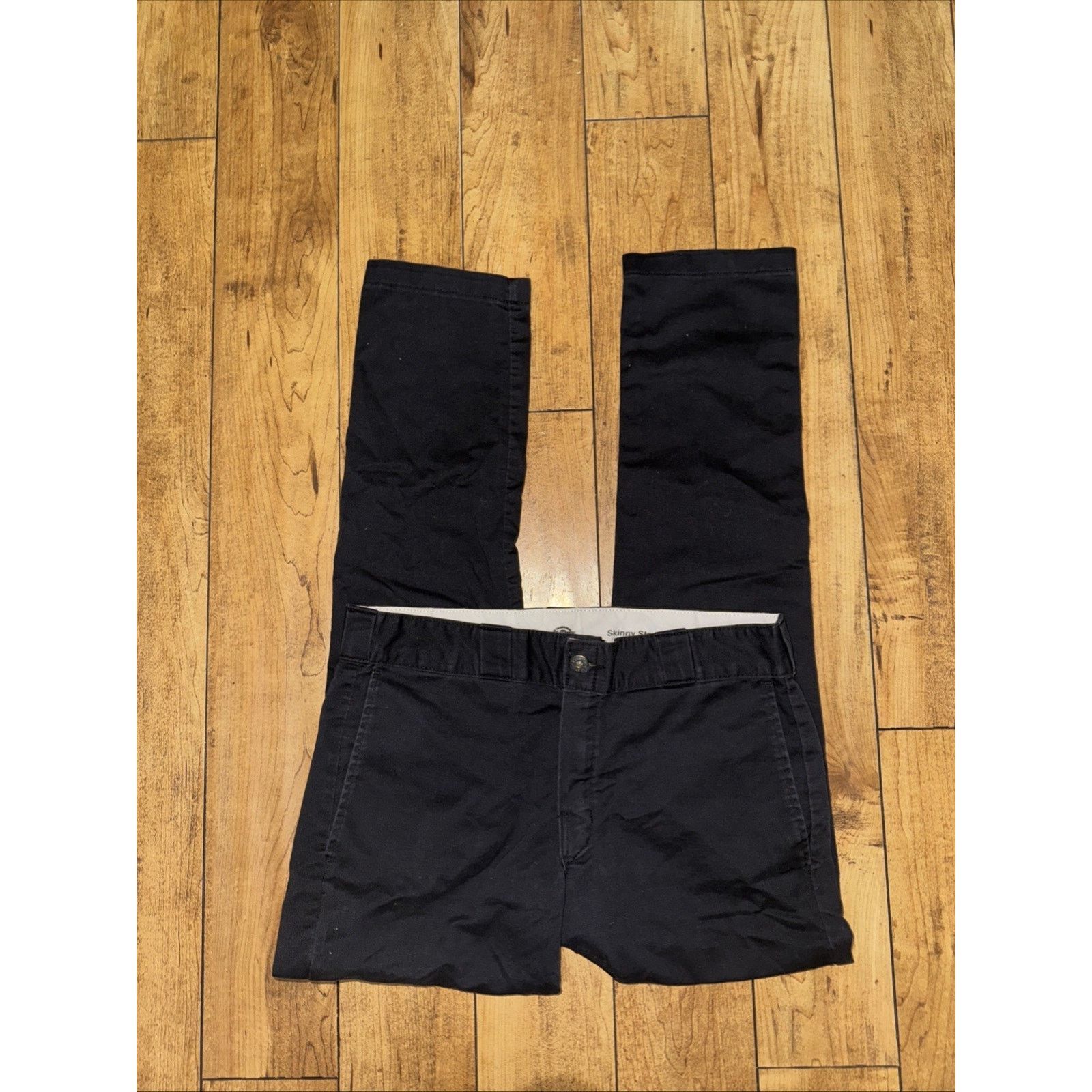 Dickies × Vintage Dickies Skinny Straight Chino Pants Black 33x30 Size US 33 - 3 Thumbnail