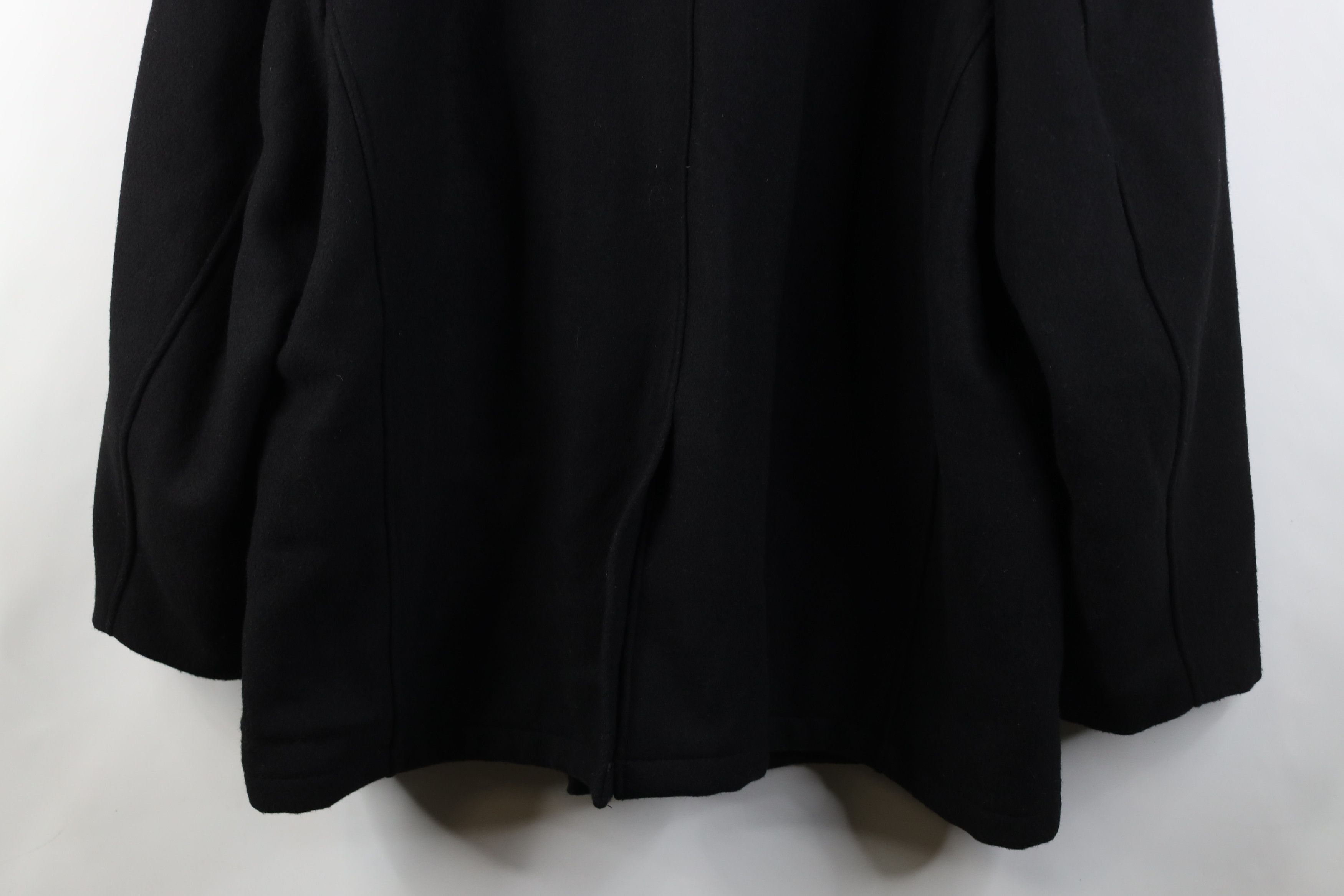 Vintage Deadstock Vintage 90s Y2K Wool Naval Peacoat Jacket Black Size US L / EU 52-54 / 3 - 14 Thumbnail