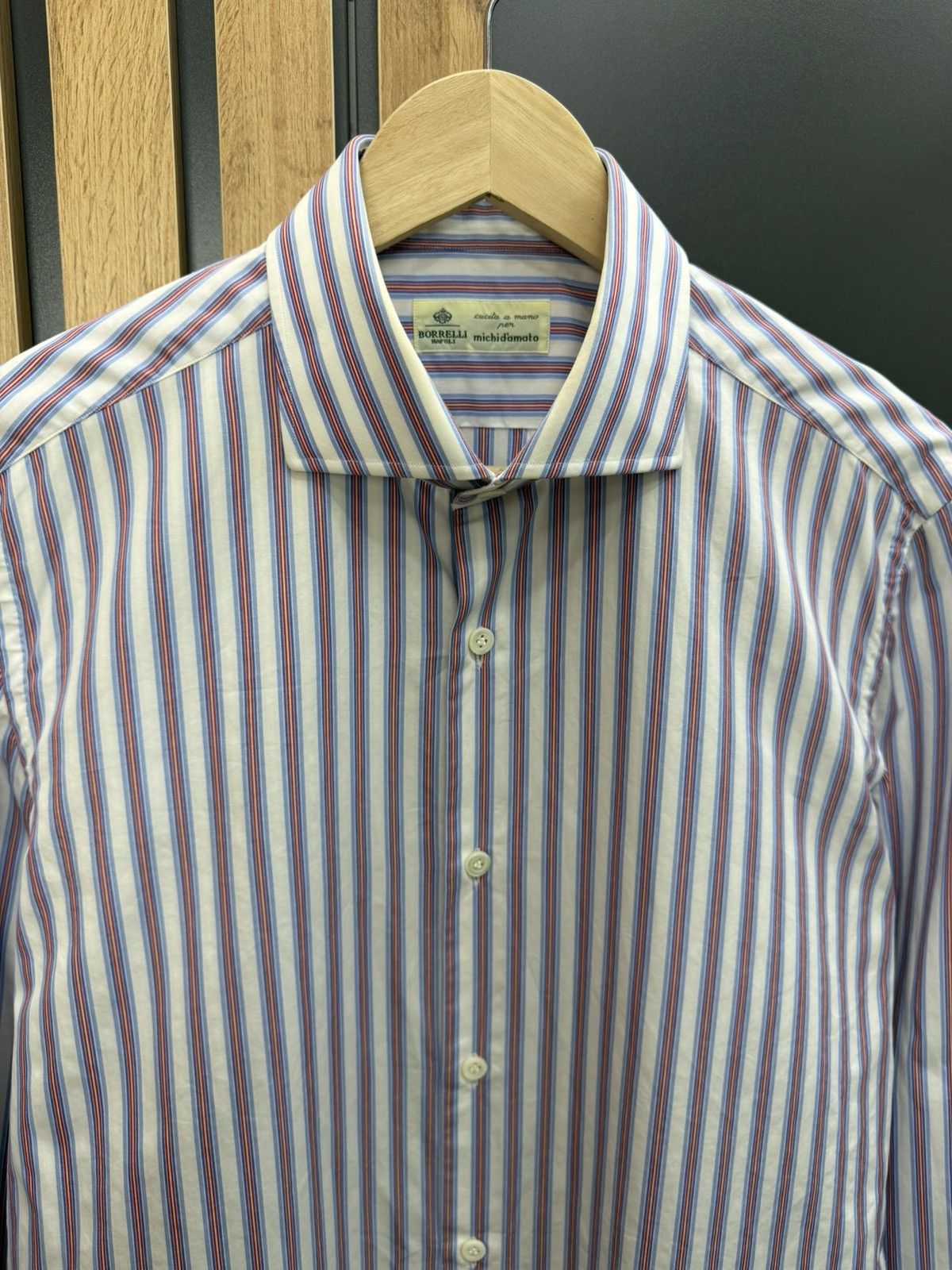 Luigi Borrelli Luigi Borrelli Napoli Striped Cotton Shirt Men’s Size US L / EU 52-54 / 3 - 7 Thumbnail