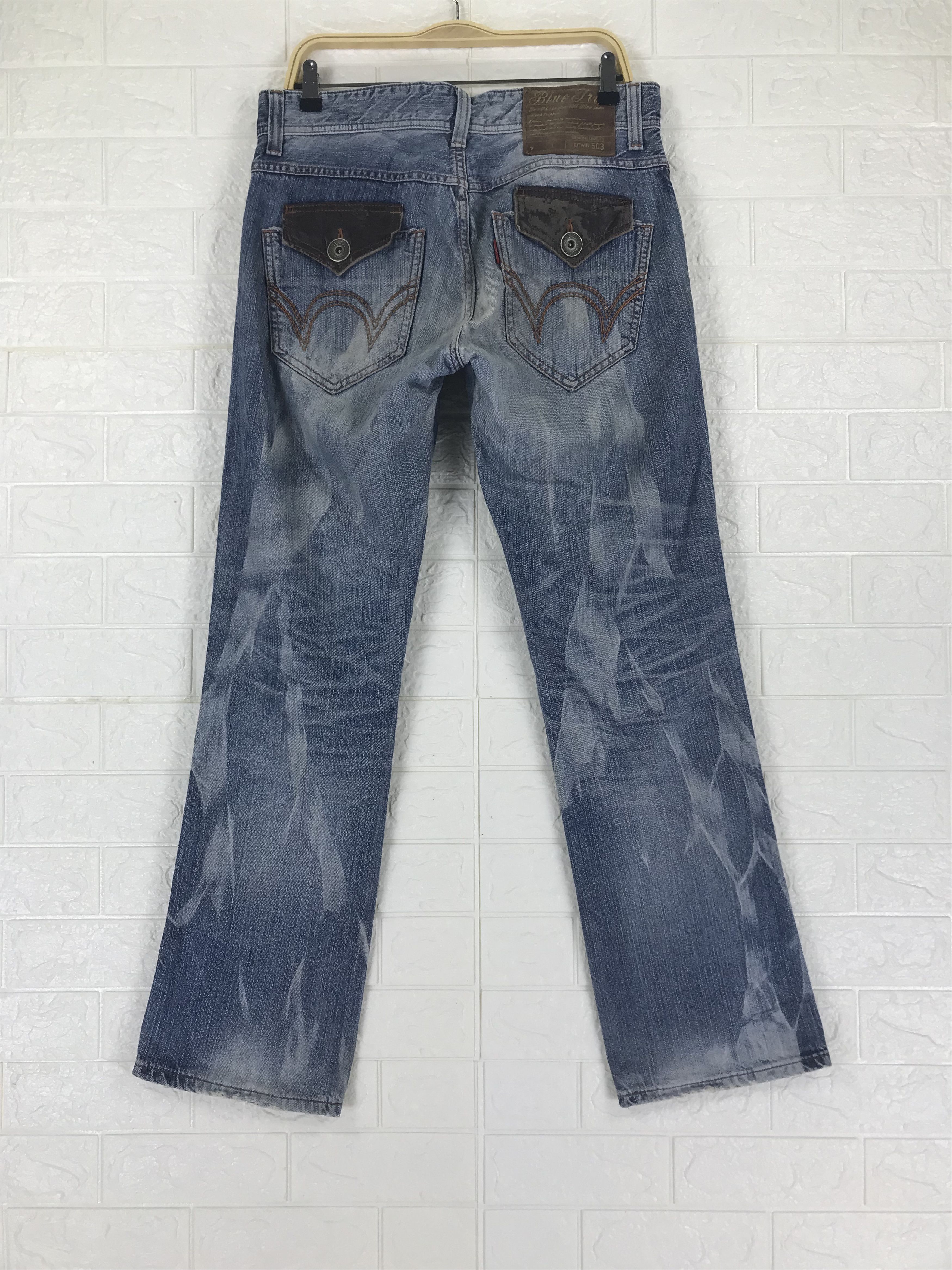 Edwin Vintage Edwin 503 Blue Bleach Flare Jeans Size US 32 / EU 48 - 5 Thumbnail