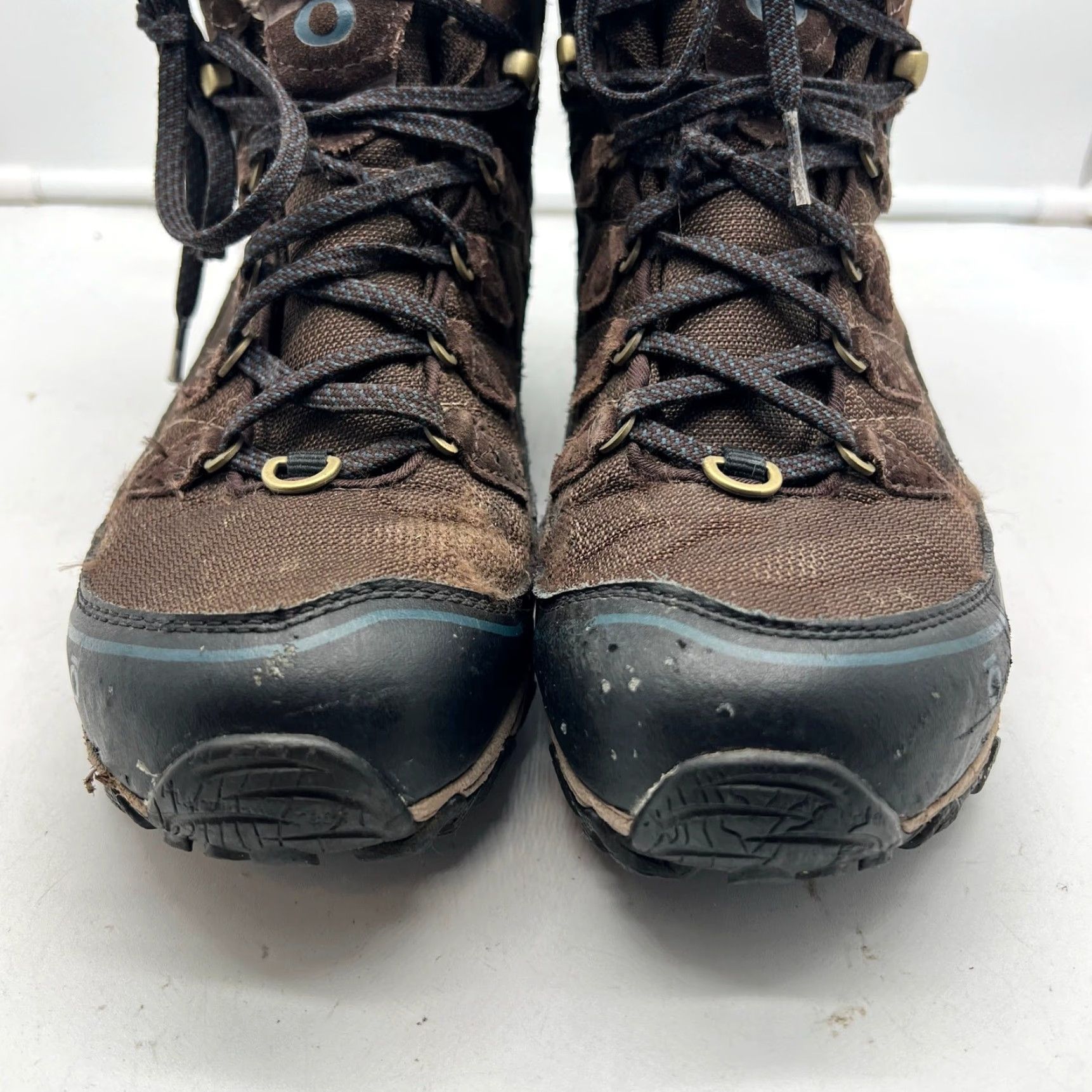 Oboz VINTAGE Oboz Boots Womens 9.5 Juniper Mid Waterproof Hiking Brown Hunter Trail Camp Hike Size US 10 / IT 40 - 4 Thumbnail