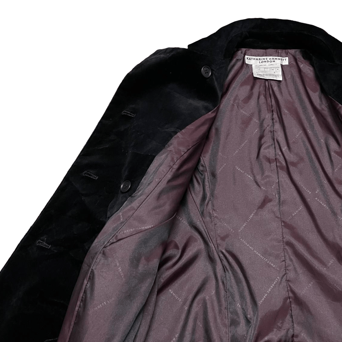 Katharine Hamnett London Katharine Hamnett London Velvet Coat Jacket Size M / US 6-8 / IT 42-44 - 7 Thumbnail