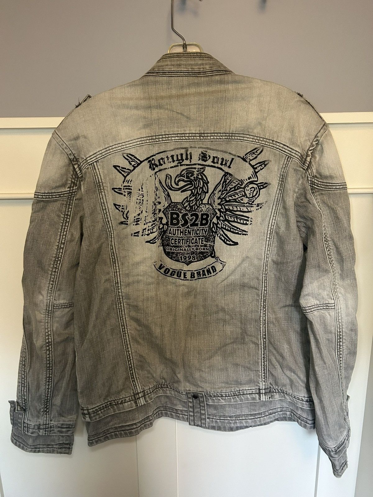 Vintage Vintage BS2B “bondage” cargo denim jacket Size US L / EU 52-54 / 3 - 2 Thumbnail