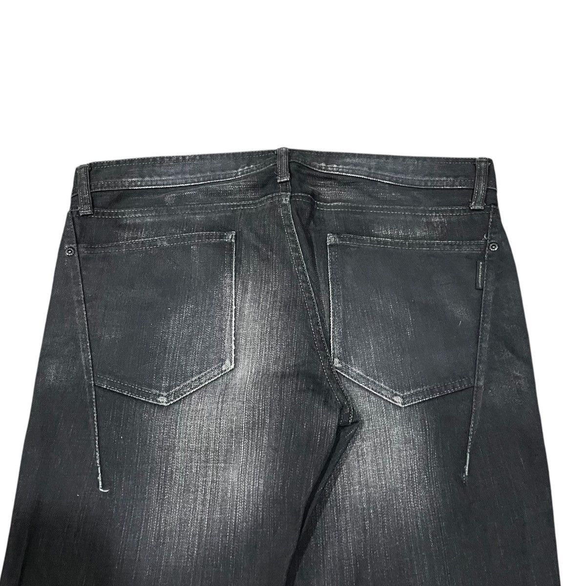 Black Barrett BlackBarret Jeans By Neil Barret Waxed Raw Denim Size US 33 - 6 Thumbnail