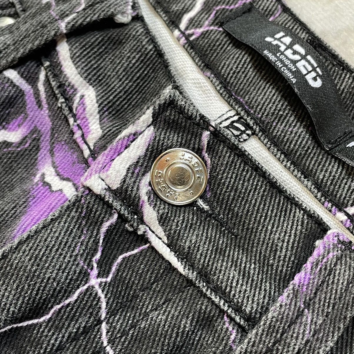 Jaded London × Japanese Brand Jaded London Purple Thunder Bolt Skate Fit Baggy Y2K Jeans Size US 32 / EU 48 - 6 Thumbnail
