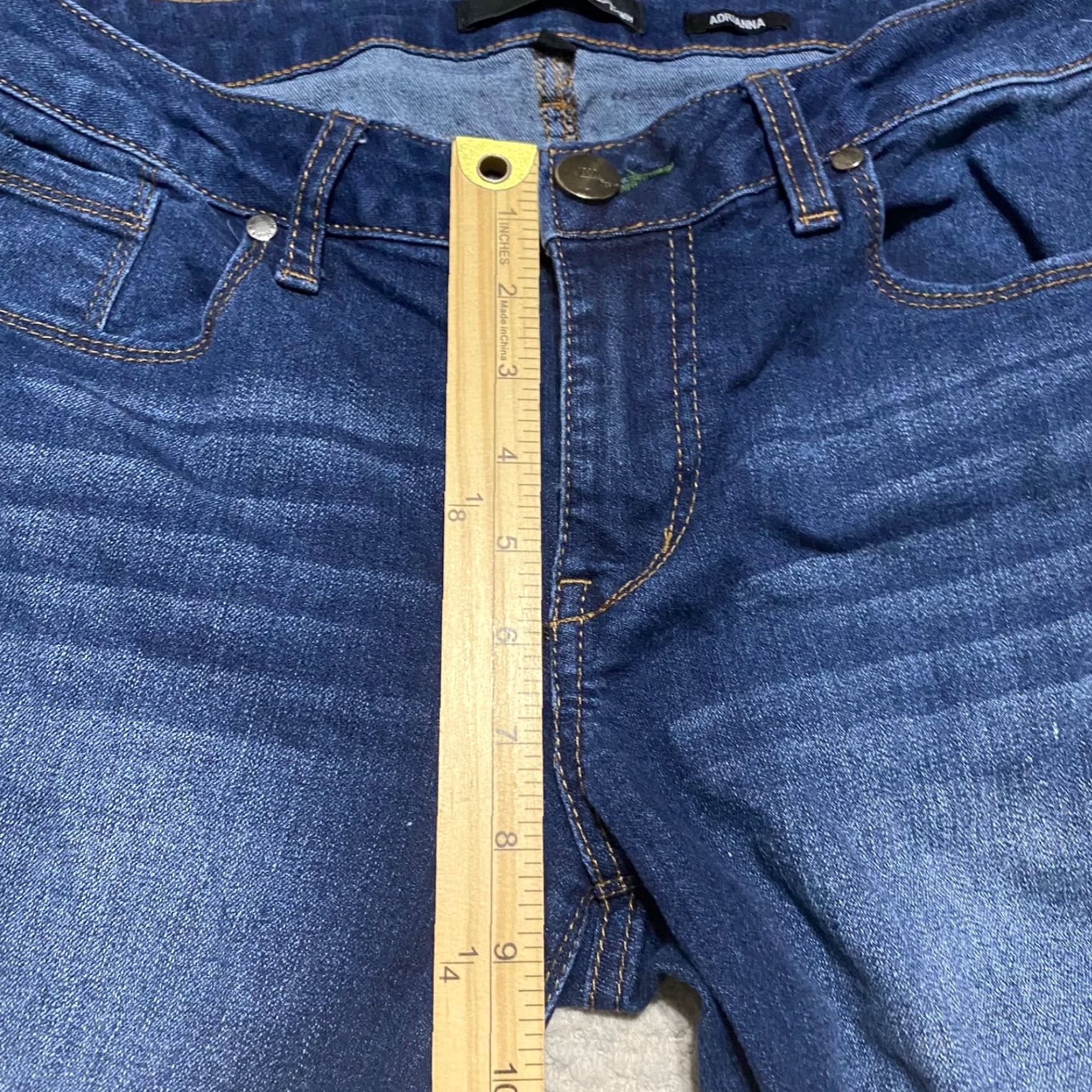 Vintage 1822 Denim Jeans Womens sz 8 Blue Denim Dark Wash Adrianna Skinny Mid Rise Size 30" / US 8 / IT 44 - 7 Thumbnail