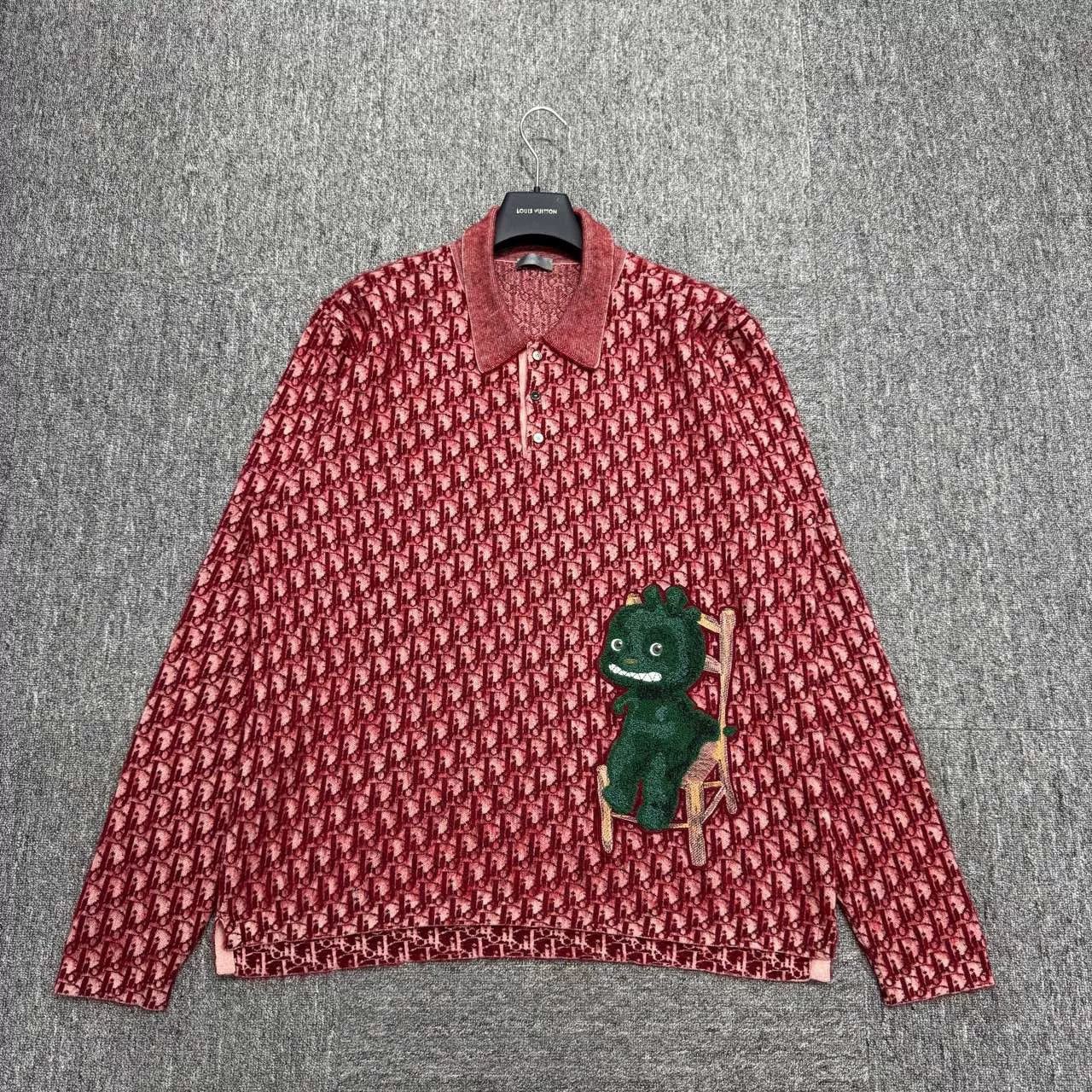 Dior Velvet Logo Long Sleeve Shirt