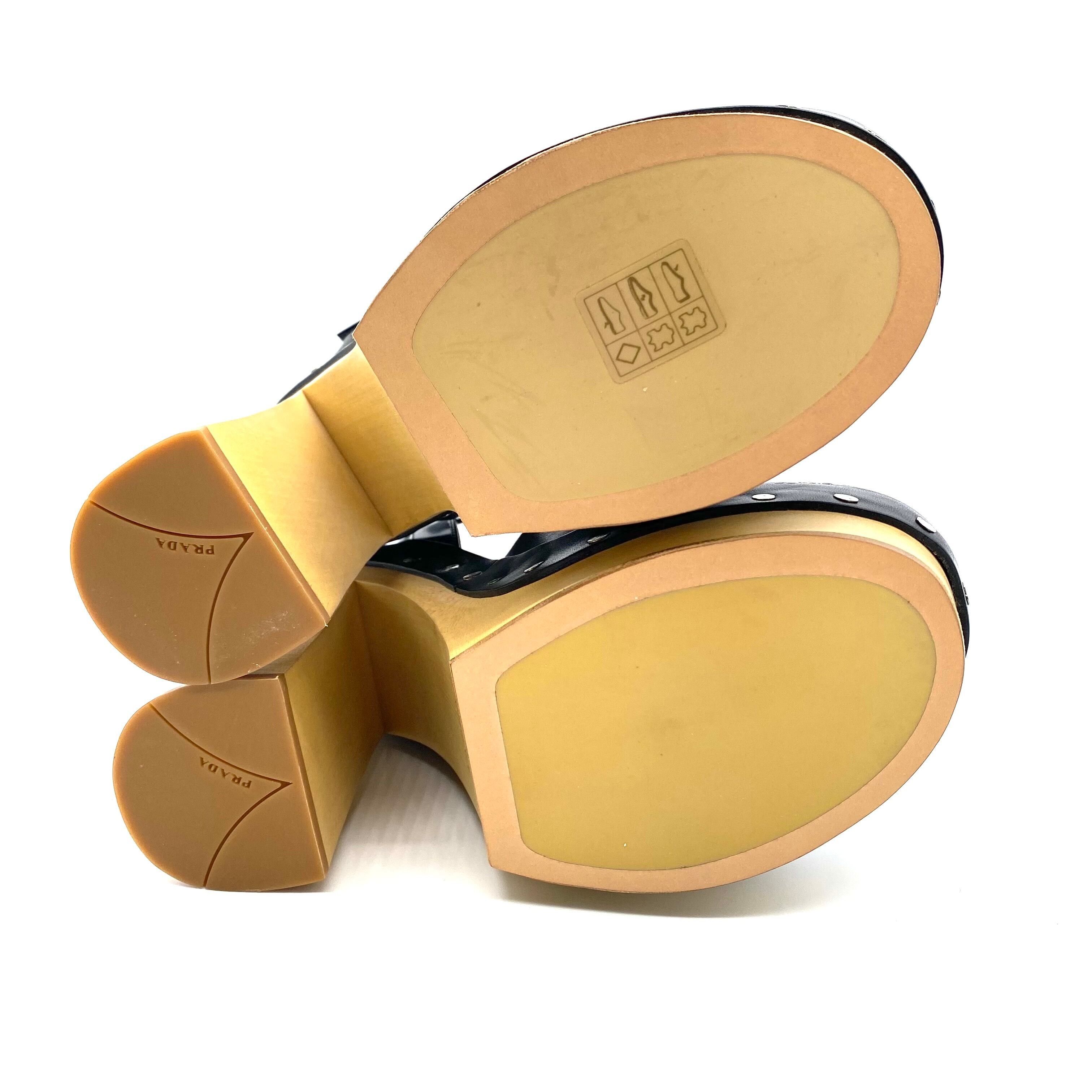 Prada PRADA Wood Heel Chunky Sandal Size US 5 / IT 35 - 6 Thumbnail