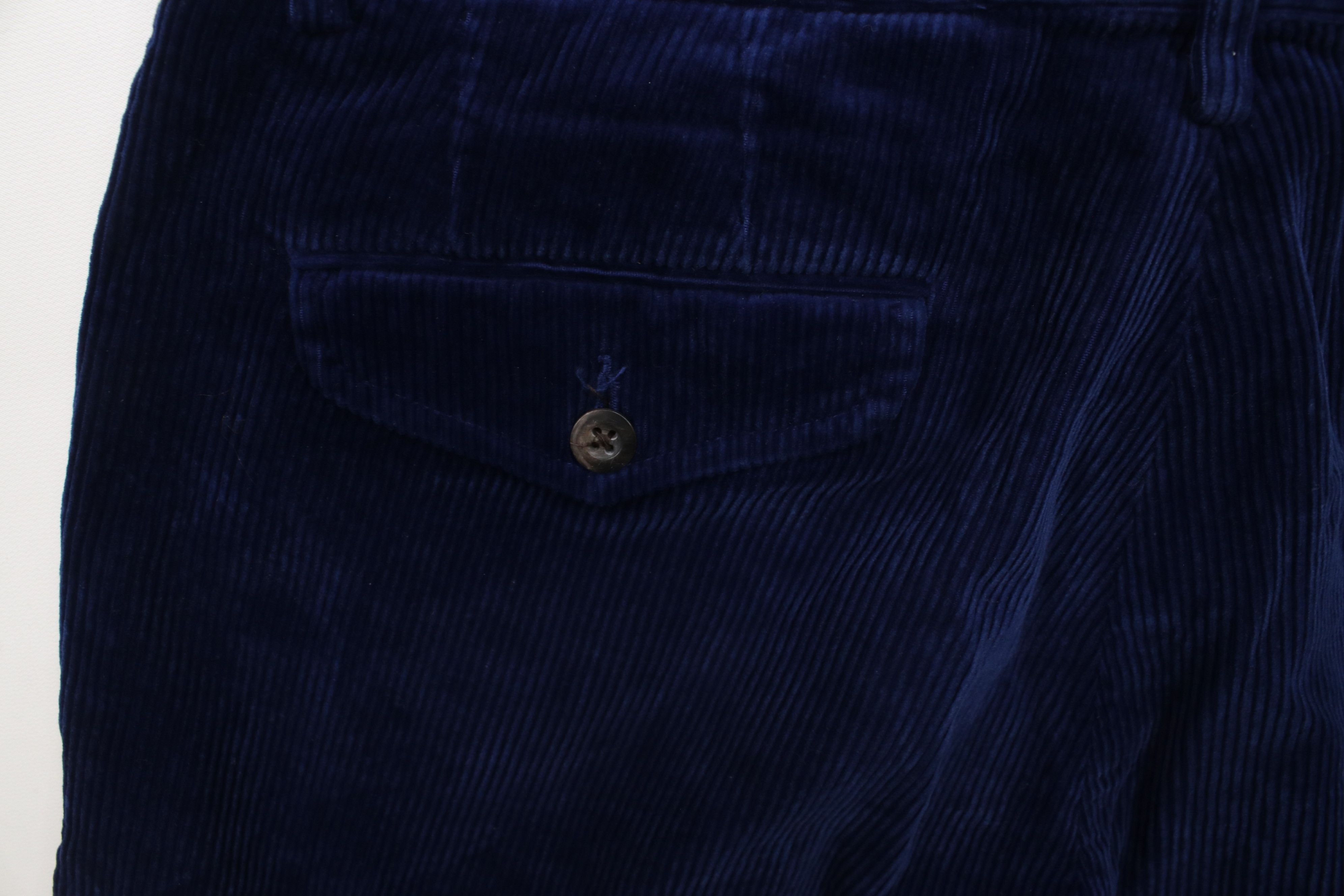 Polo Ralph Lauren Vintage 90s Ralph Lauren Thick Wide Leg Corduroy Pants Blue Size US 34 / EU 50 - 15 Thumbnail
