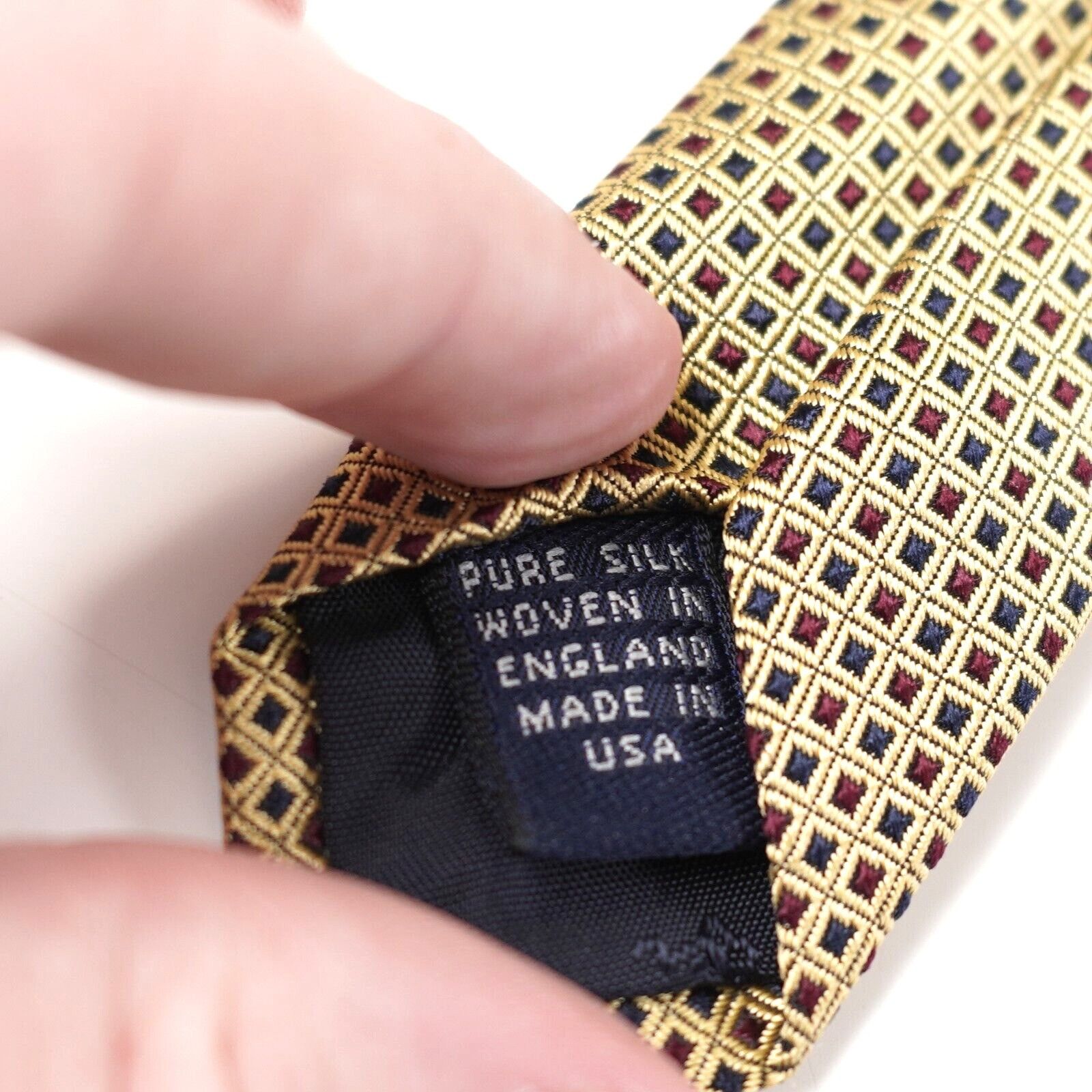 Brooks Brothers Brooks Brothers Makers Yellow Red Blue Check Woven Silk Tie Size ONE SIZE - 5 Thumbnail